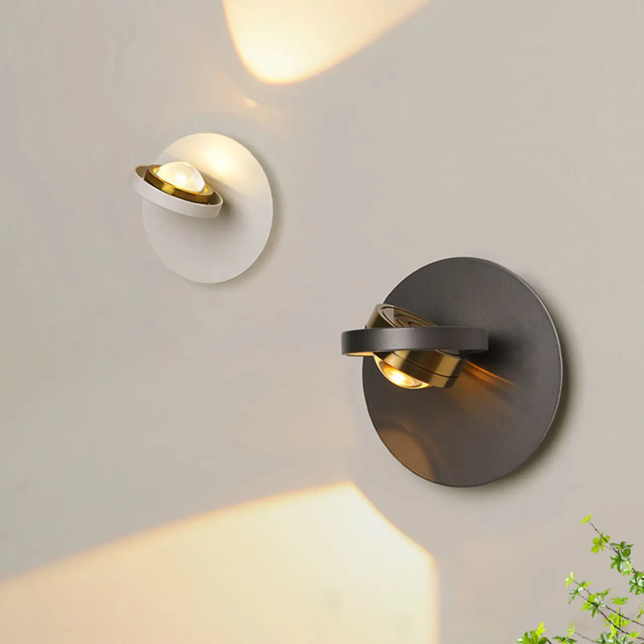 Simple Rotatable Round Glass Metal Wall Sconce Image - 10 | homeyfad