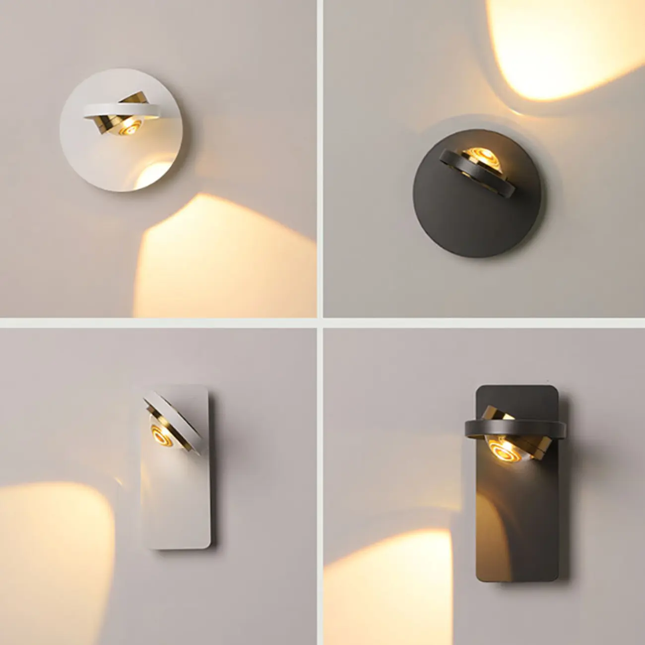 Simple Rotatable Round Glass Metal Wall Sconce Image - 11 | homeyfad
