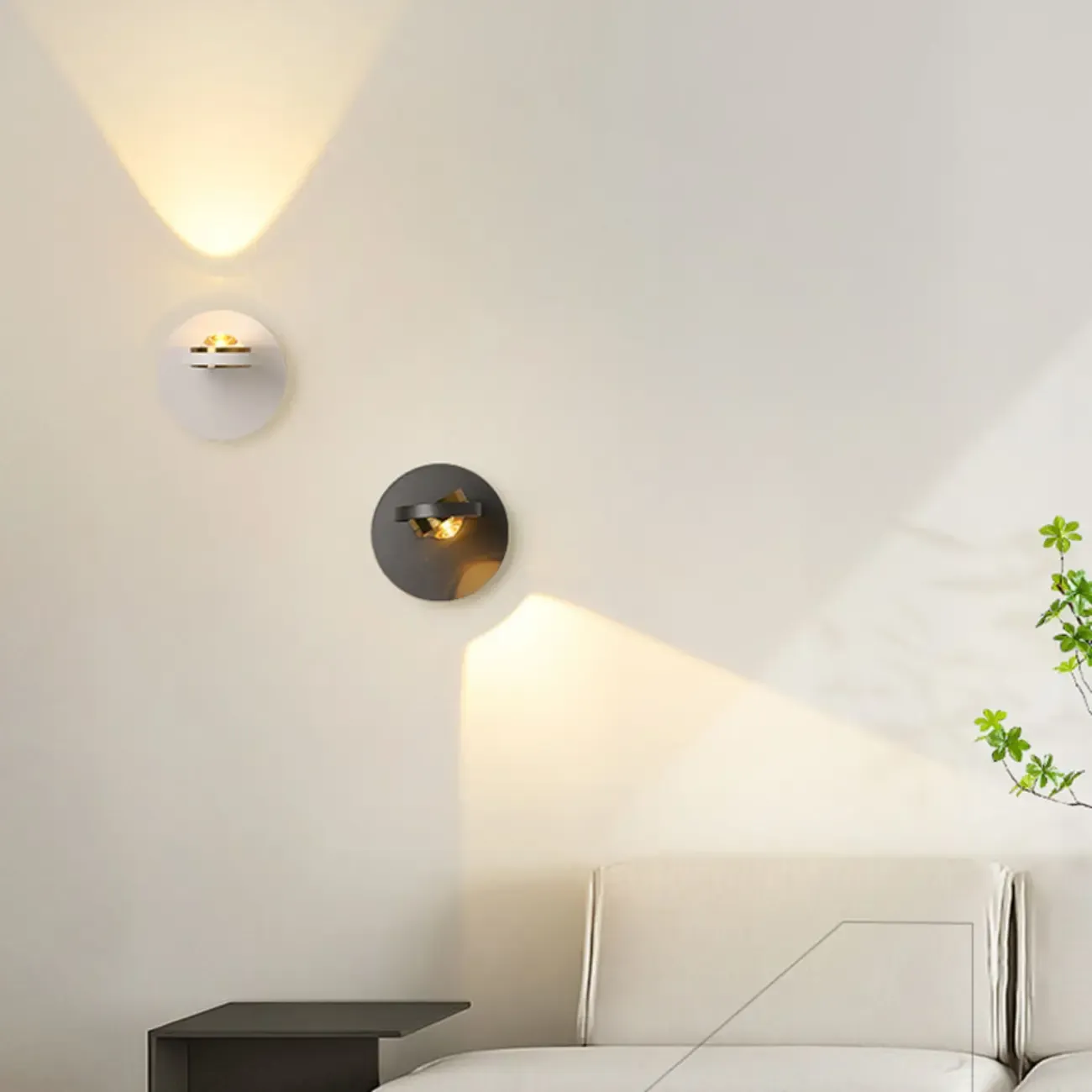 Simple Rotatable Round Glass Metal Wall Sconce Image - 19