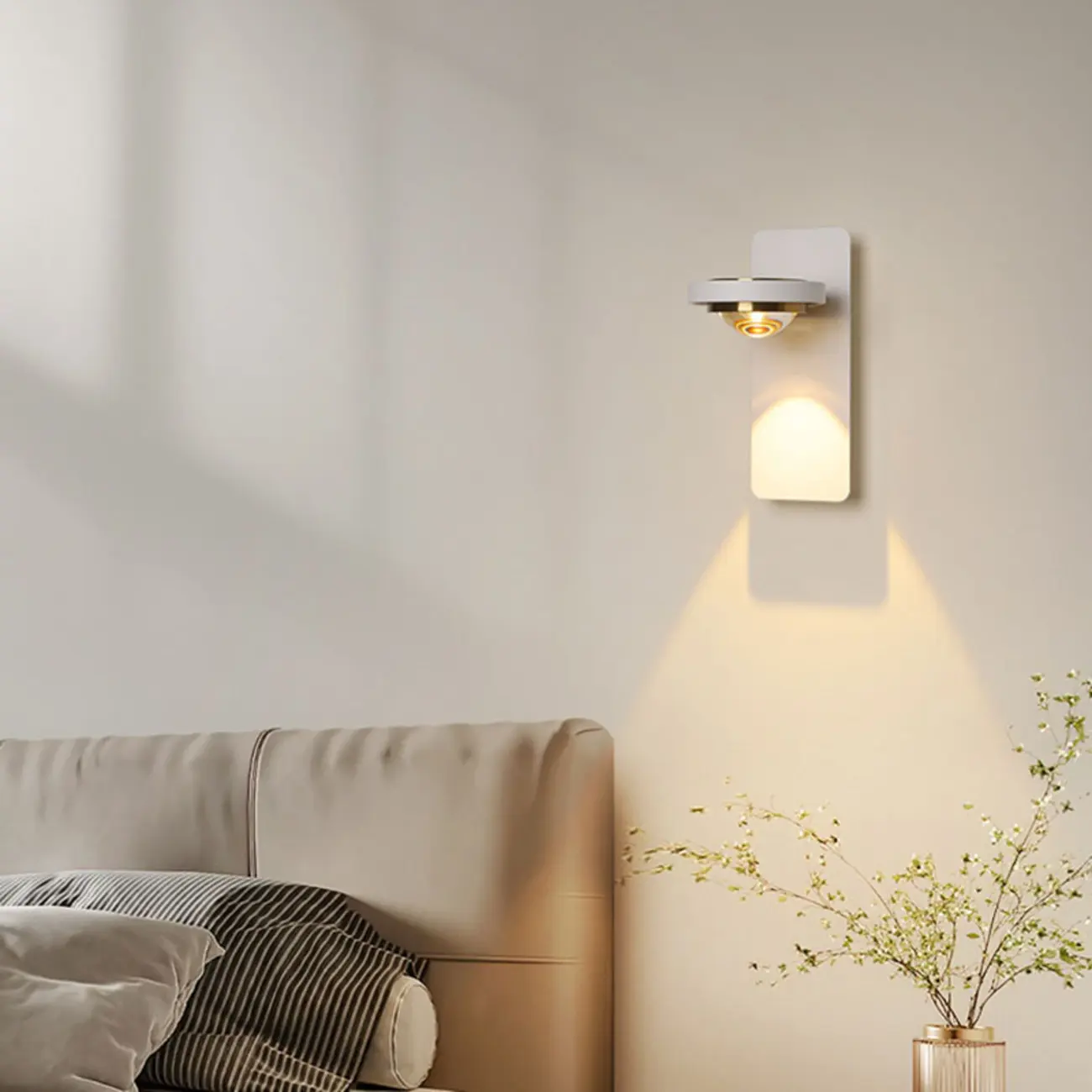 Simple Rotatable Round Glass Metal Wall Sconce Image - 21 | homeyfad