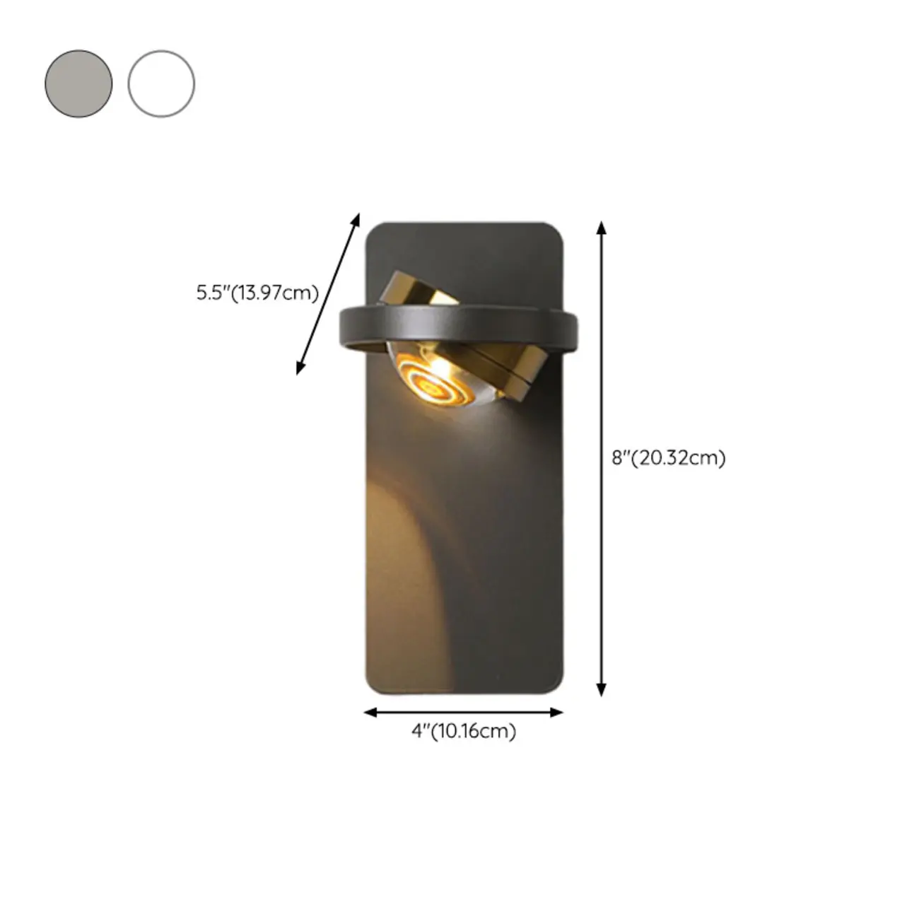 Simple Rotatable Round Glass Metal Wall Sconce Image - 25 | homeyfad