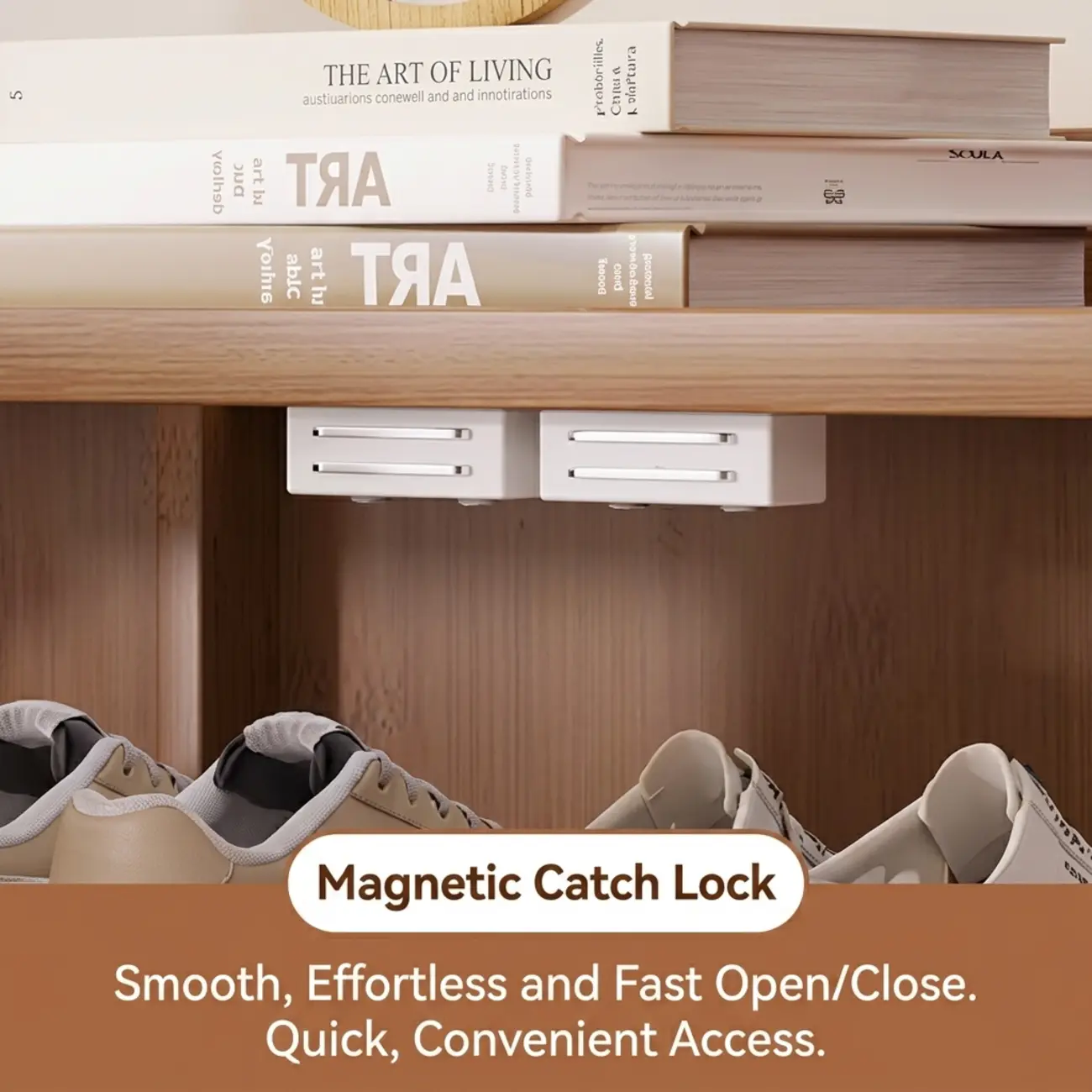 Rustic Bamboo Brown Shoe Cabinet for Entryway Image - 10 | homeyfad