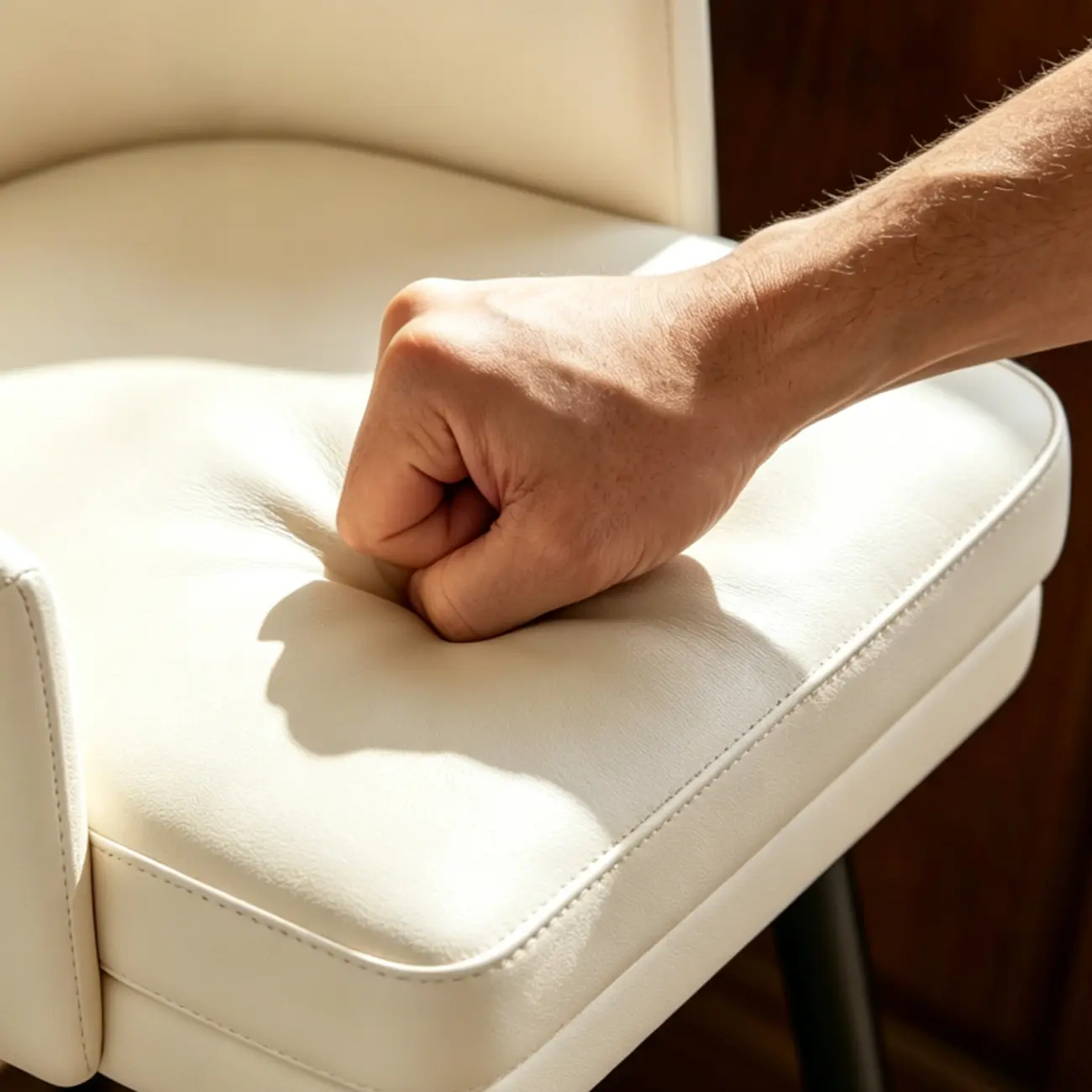 Mid-century Modern Upholstered Tufted Back Tuxedo Counter Stools Image - 12 | homeyfad