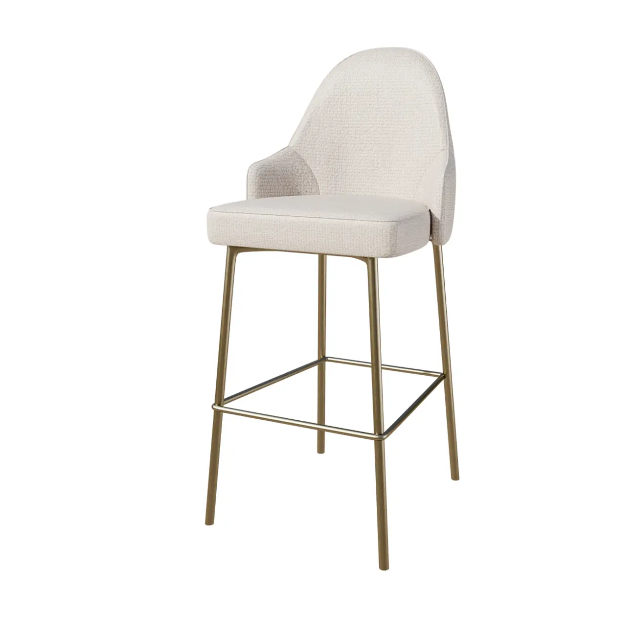 Mid Century Modern Ergonomic Curved Back Counter Stools Metal Frame Image - 18 | homeyfad