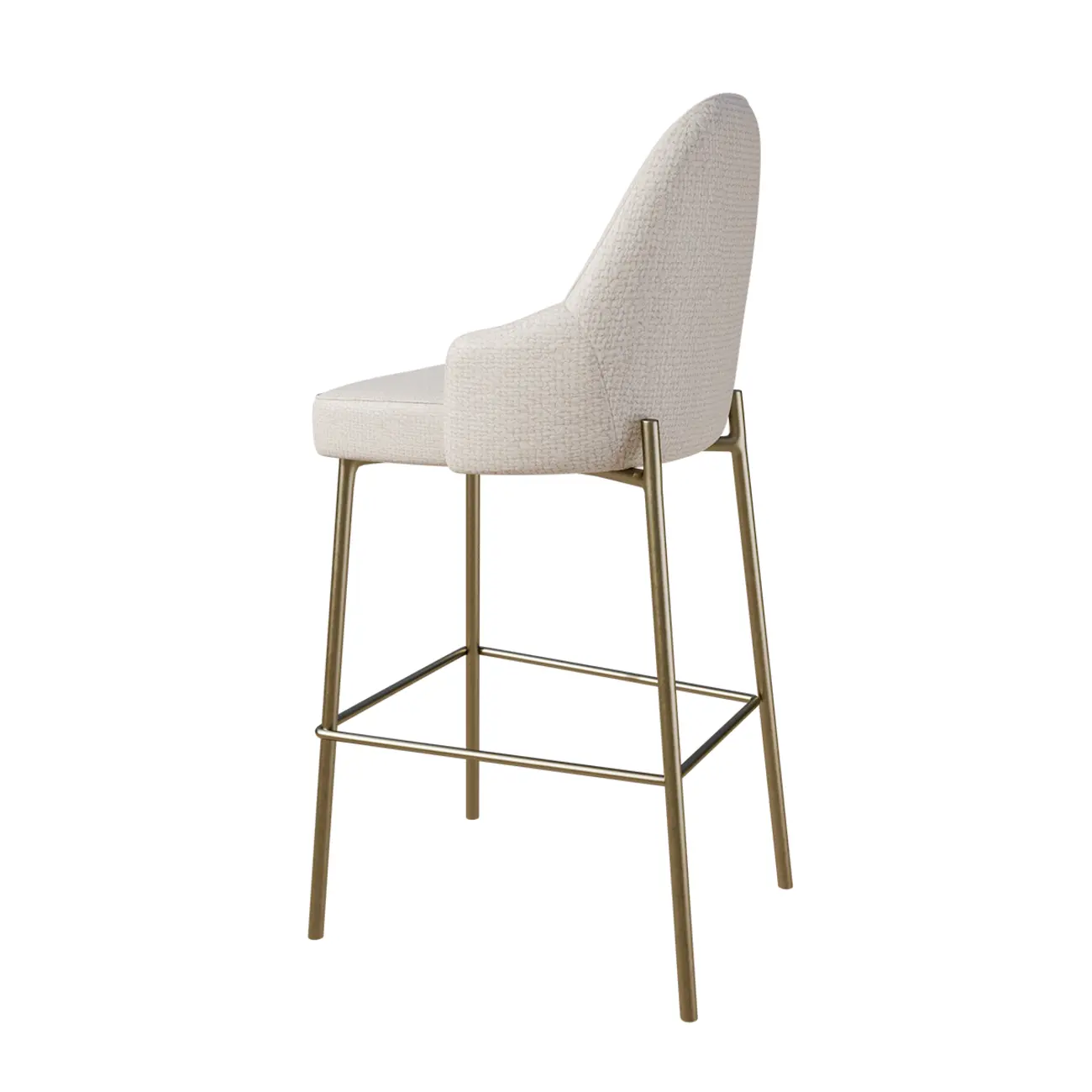 Mid Century Modern Ergonomic Curved Back Counter Stools Metal Frame Image - 19 | homeyfad