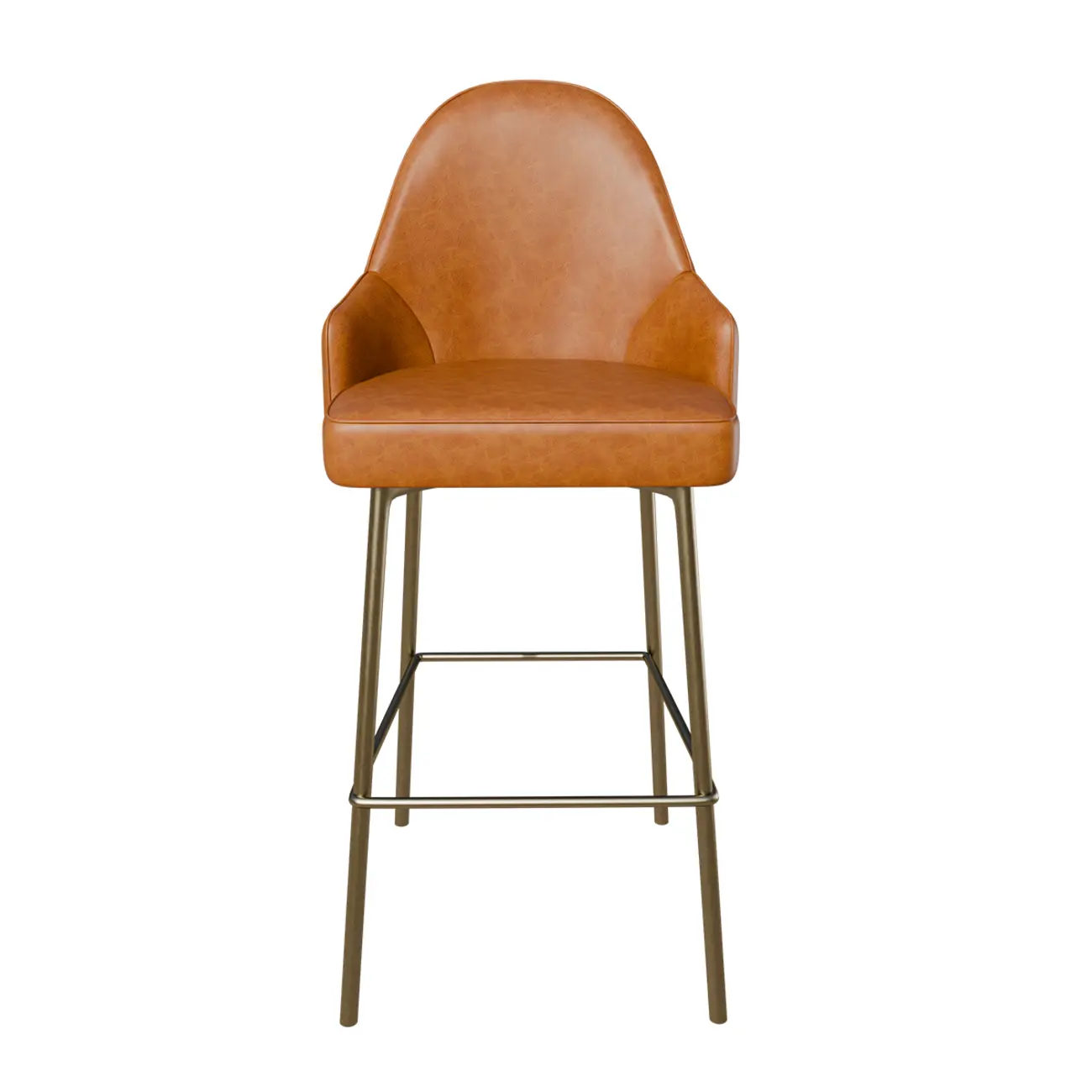 Mid Century Modern Ergonomic Curved Back Counter Stools Metal Frame Image - 26 | homeyfad