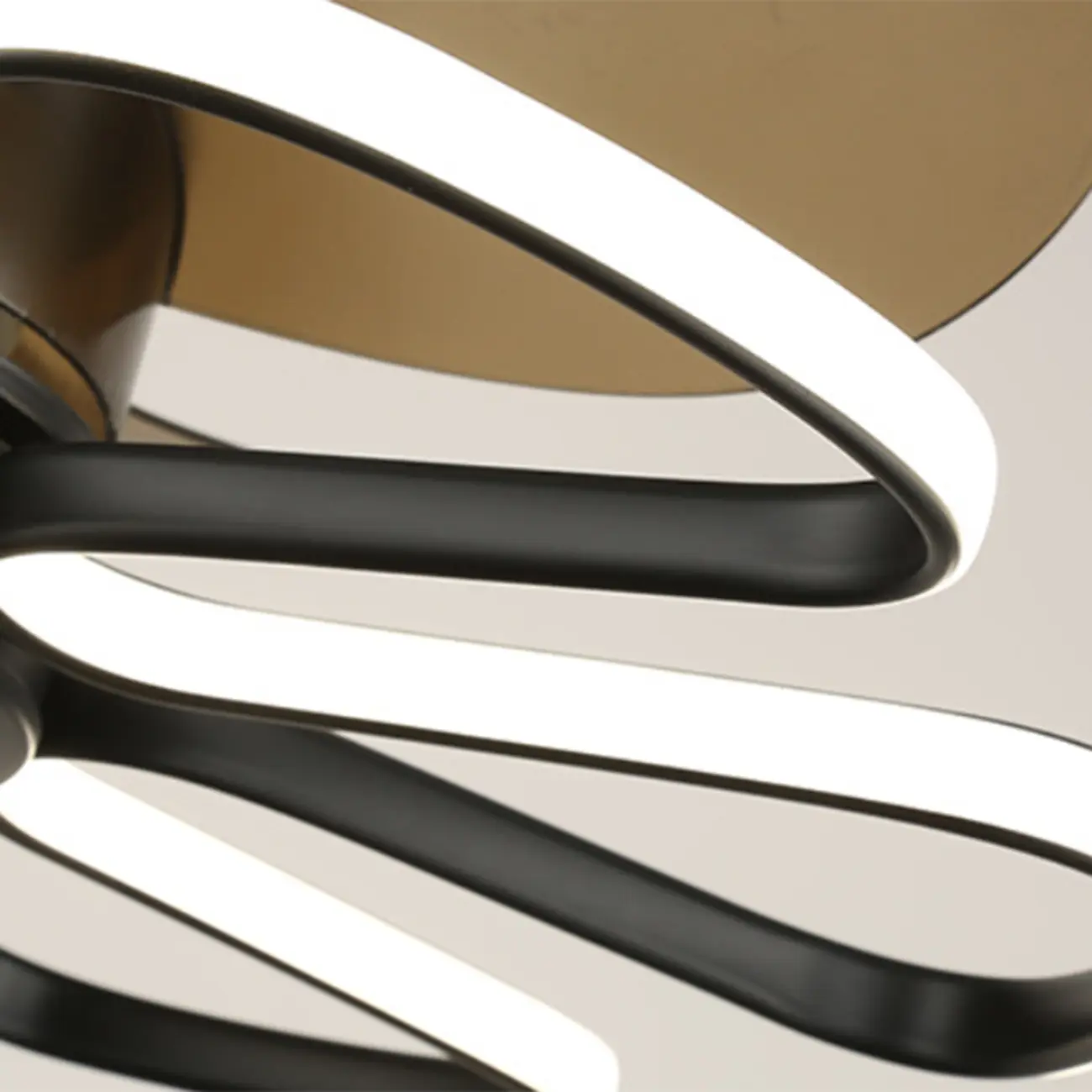 Modern Metal Ceiling Fan with LED Light for Living Room Image - 11 | homeyfad