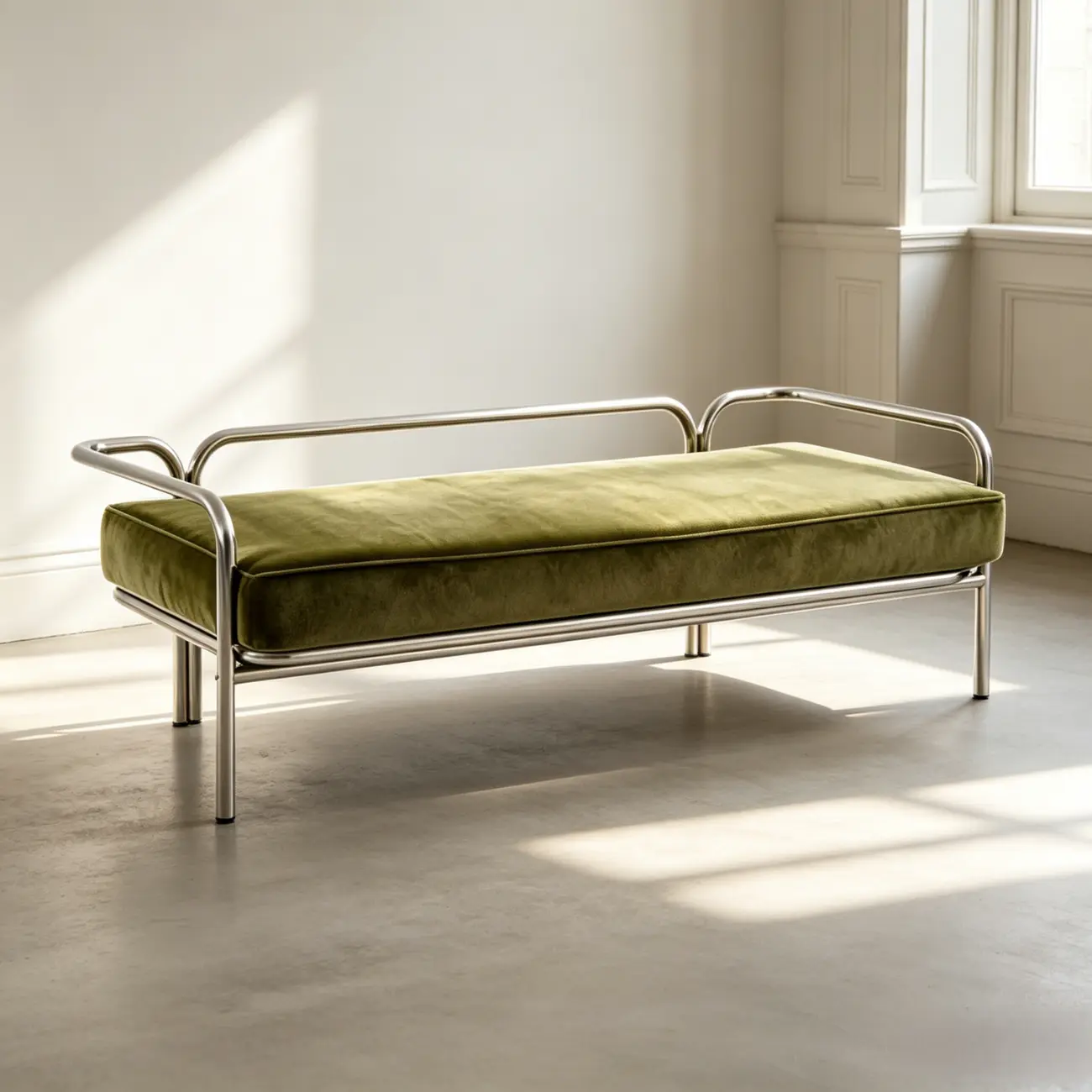 Modern Industrial Upholstery Bedroom Bench with Armrest Image - 14 | homeyfad