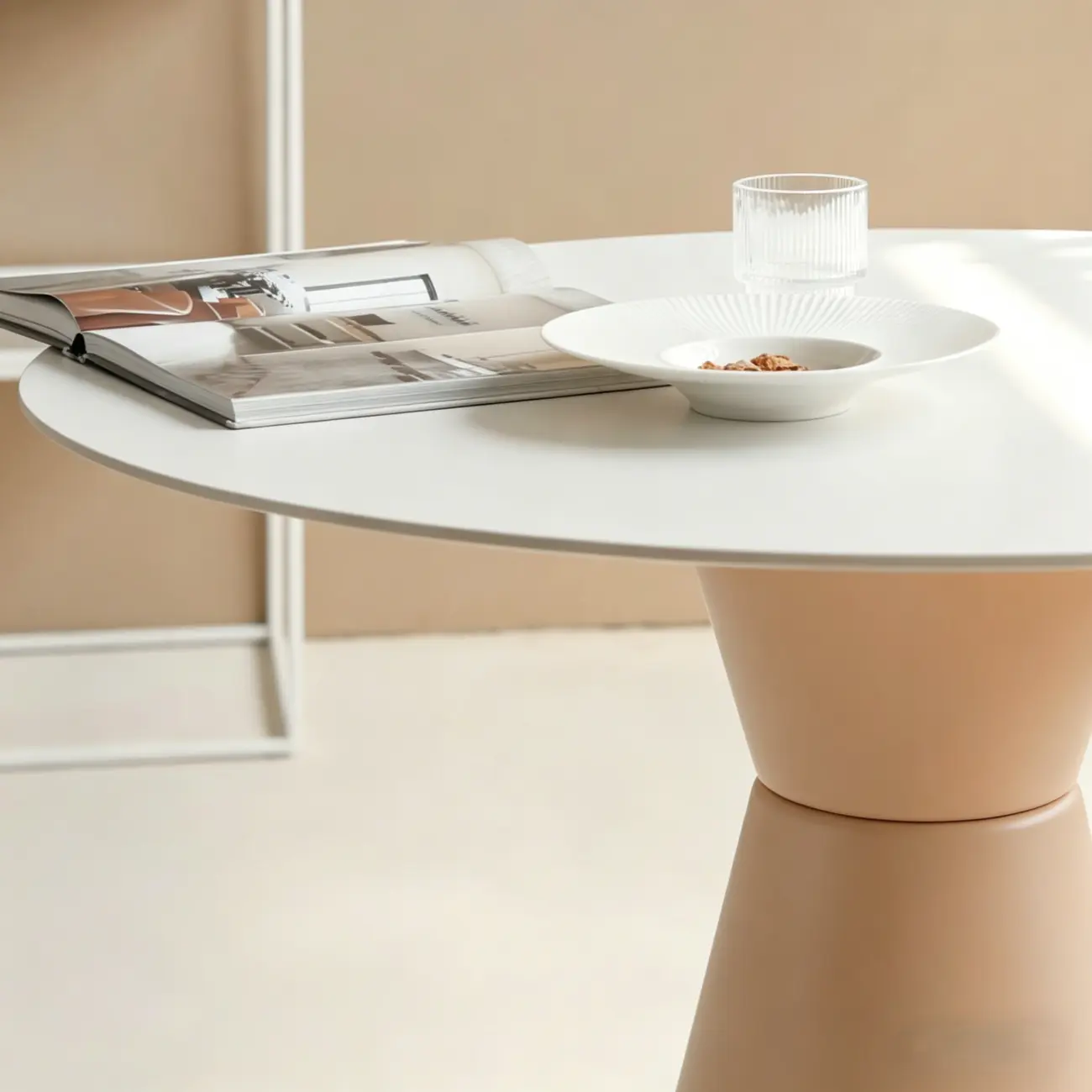 Nordic Small Round Bar Table with Stump Base Image - 13 | homeyfad