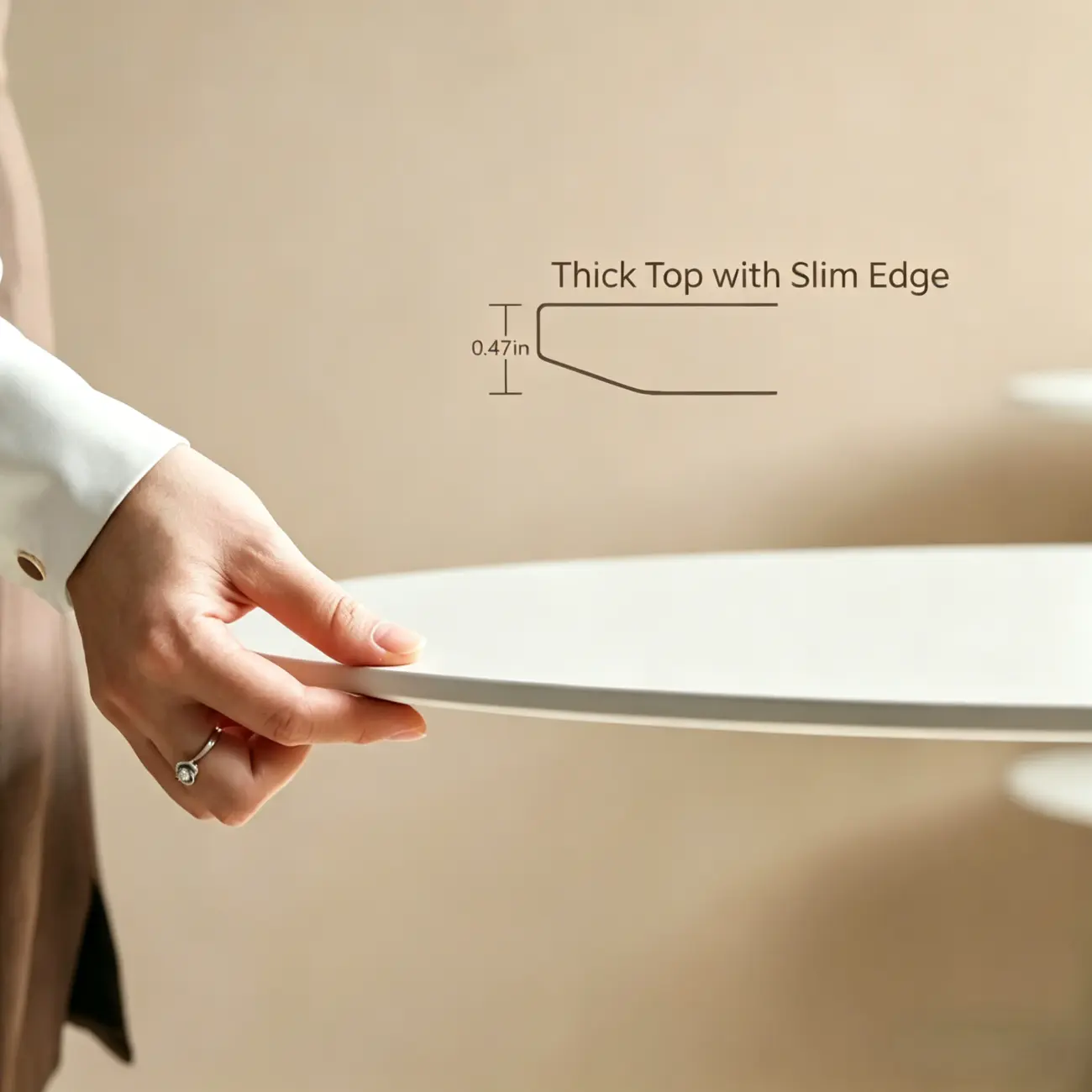 Nordic Small Round Bar Table with Stump Base Image - 10 | homeyfad