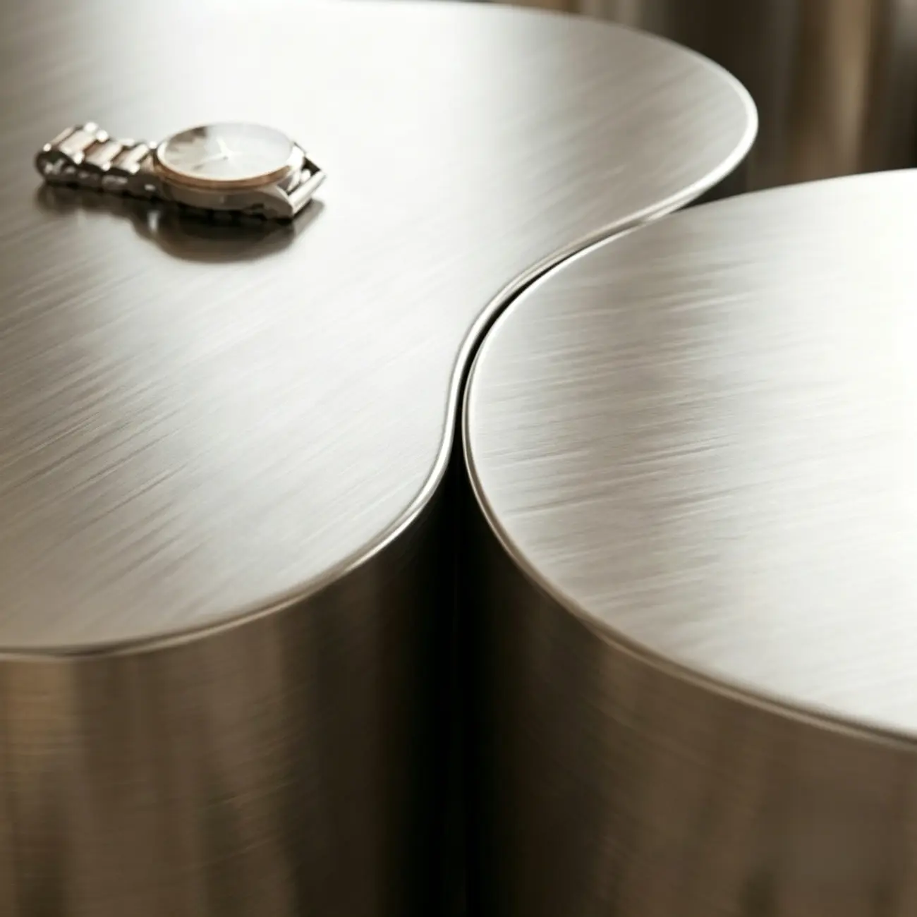 Abstract Modern Metal Mirror Coffee Table Image - 14 | homeyfad