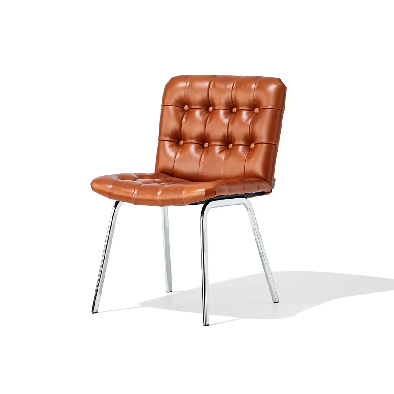 Industrial Modern Button-tufted Back Leather Dining Chairs Image - 18 | homeyfad