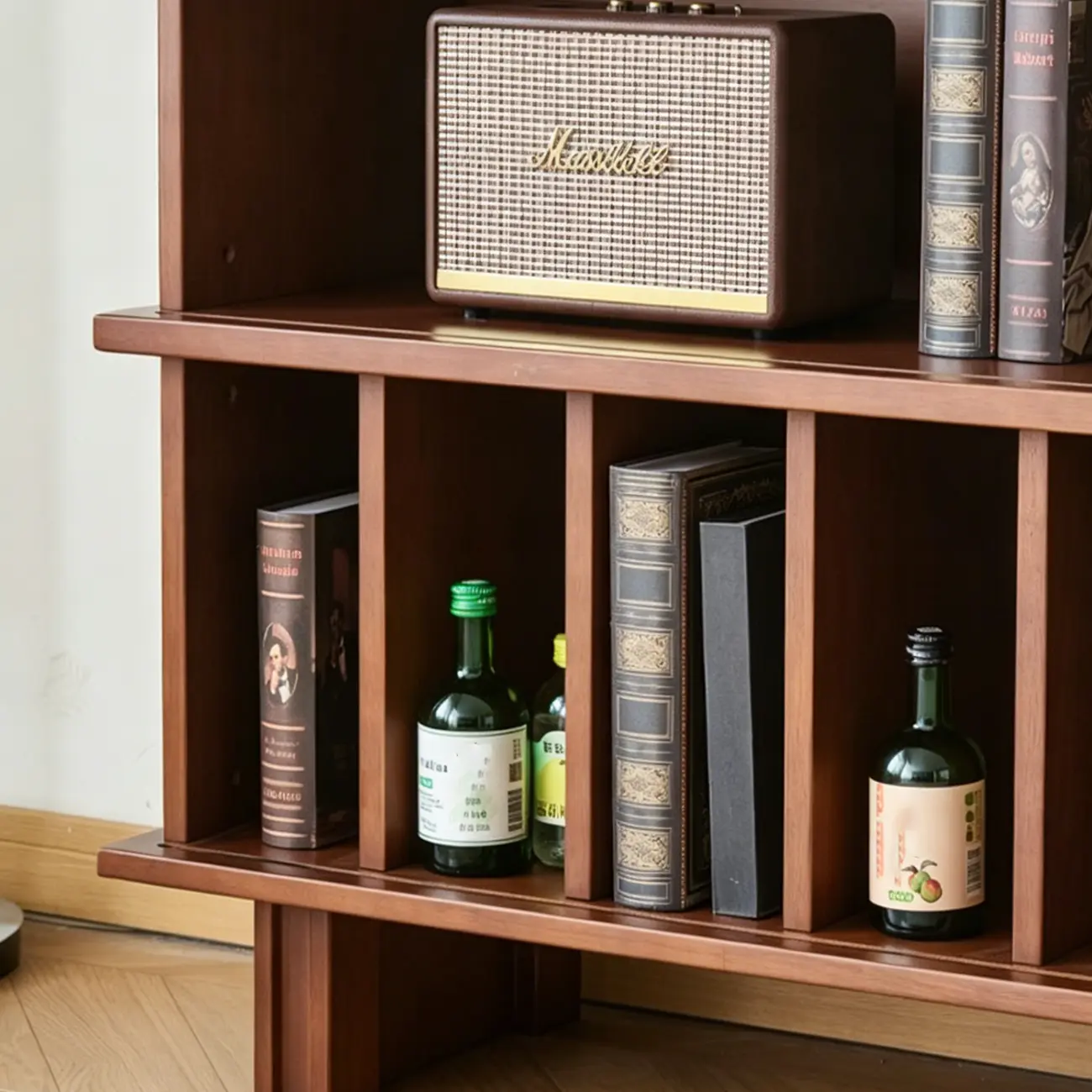Mid-Century Modern Solid Wood Storage Cabinet with 3 Drawers Image - 5 | homeyfad