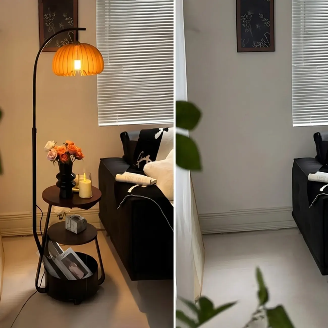 Mid Century Modern 3-layer Shelves Geometric Floor Lamp Image - 2 | homeyfad