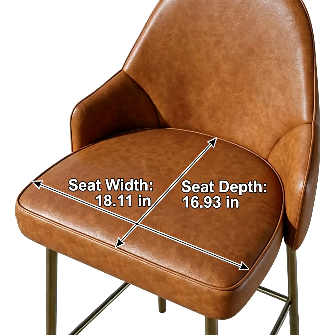 Mid Century Modern Ergonomic Curved Back Counter Stools Metal Frame Image - 13 | homeyfad