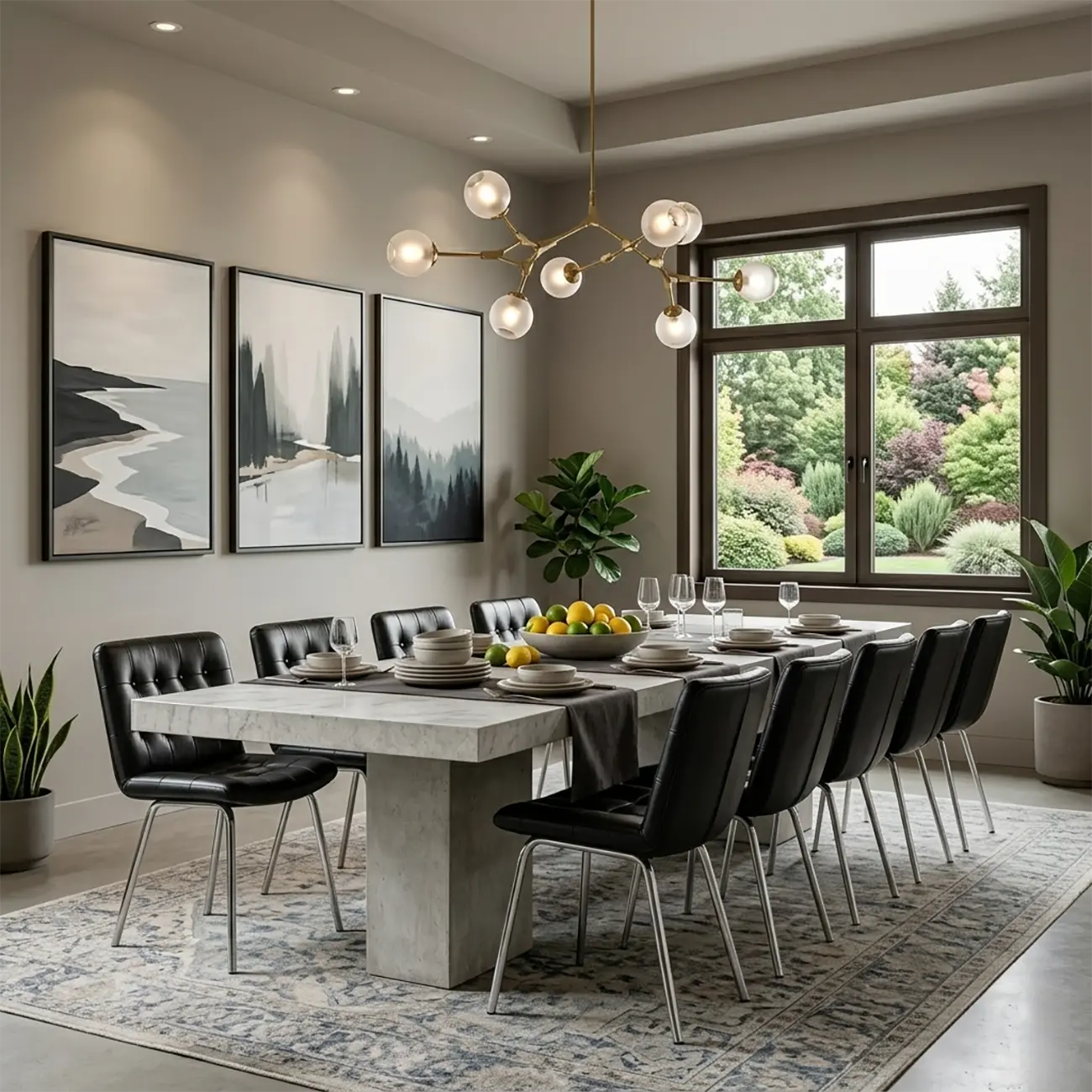 Industrial Modern Button-tufted Back Leather Dining Chairs Image - 7 | homeyfad