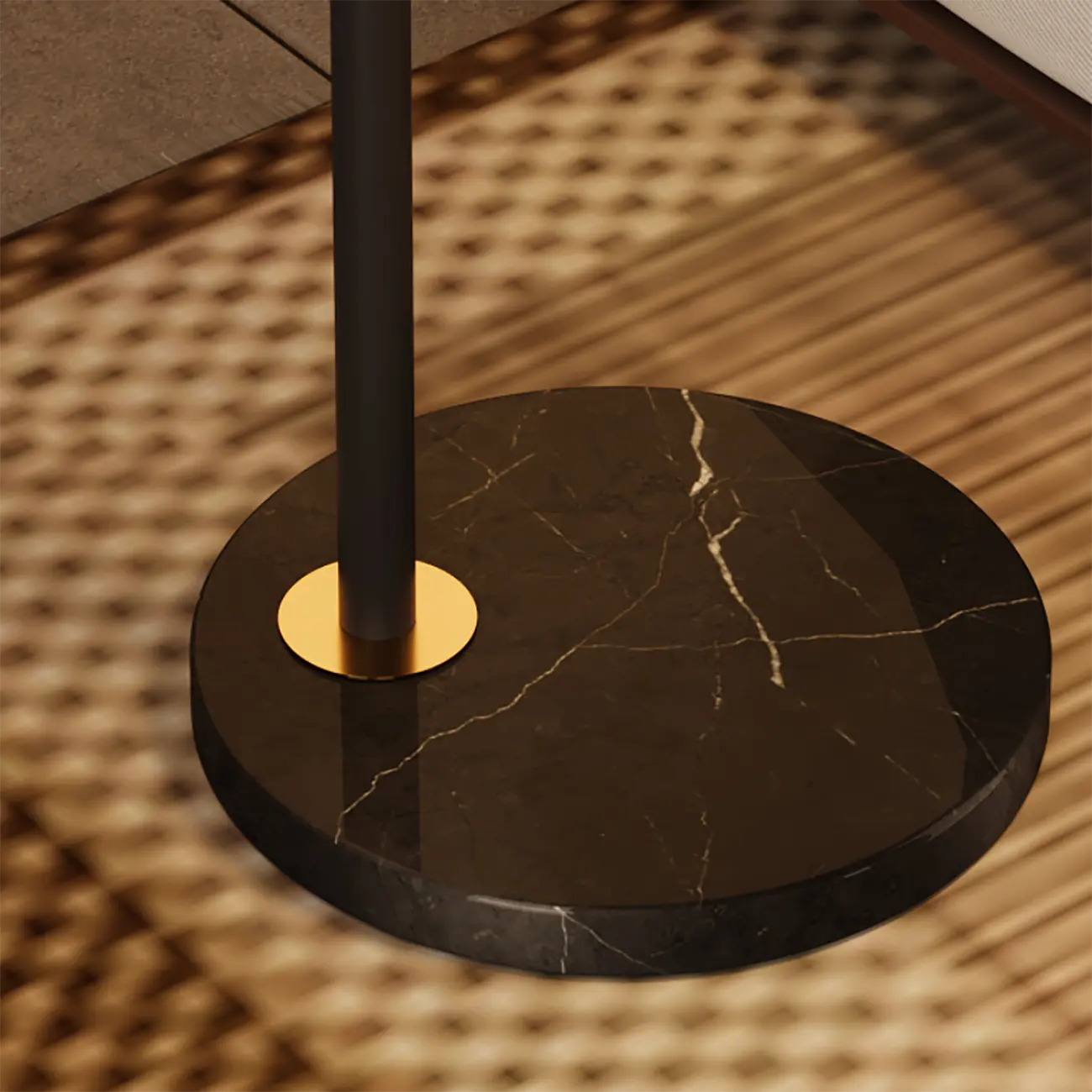 Simplistic Metal Glass Dome Arc Floor Lamp with Tray Table Image - 8 | homeyfad