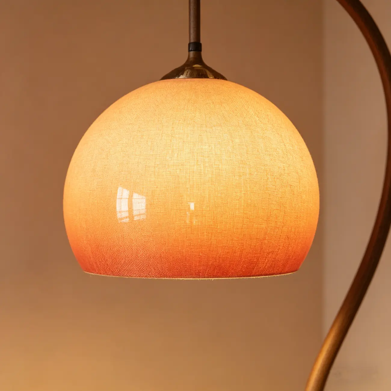 Simplistic Metal Glass Dome Arc Floor Lamp with Tray Table Image - 6 | homeyfad