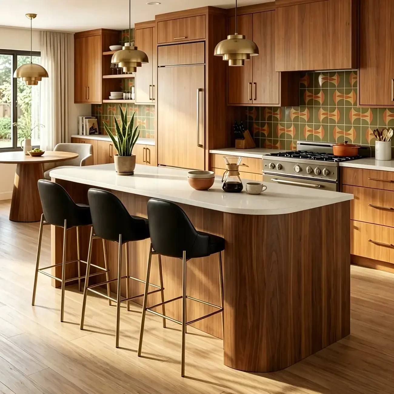 Mid Century Modern Ergonomic Curved Back Counter Stools Metal Frame Image - 18 | homeyfad