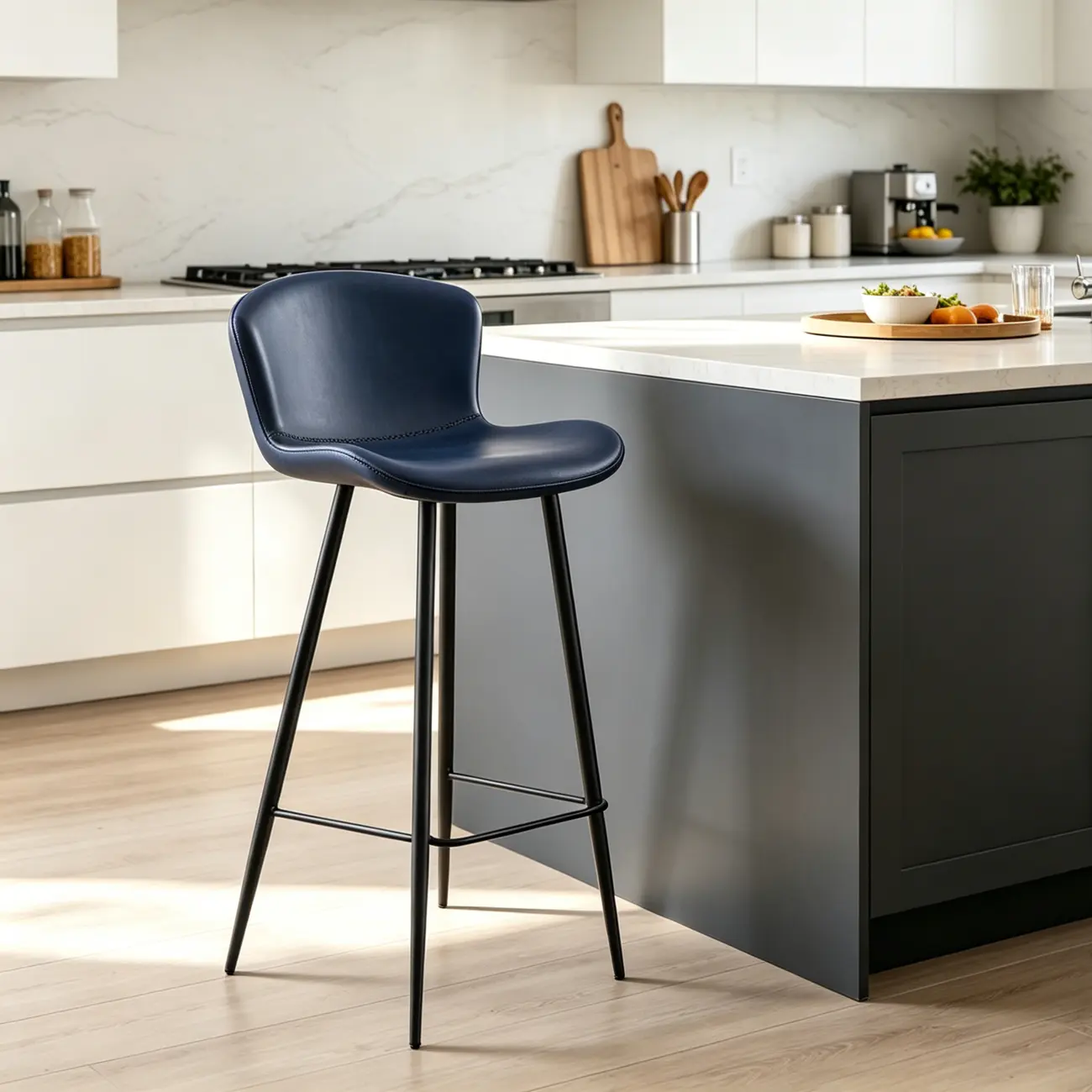 Brown Leather Saddle Seat Low Back Bar Stool Image - 13 | homeyfad