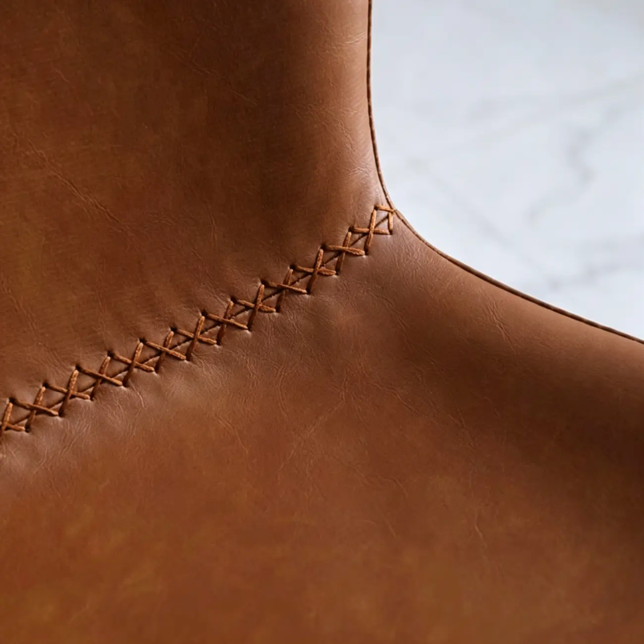 Brown Leather Saddle Seat Low Back Bar Stool Image - 19 | homeyfad