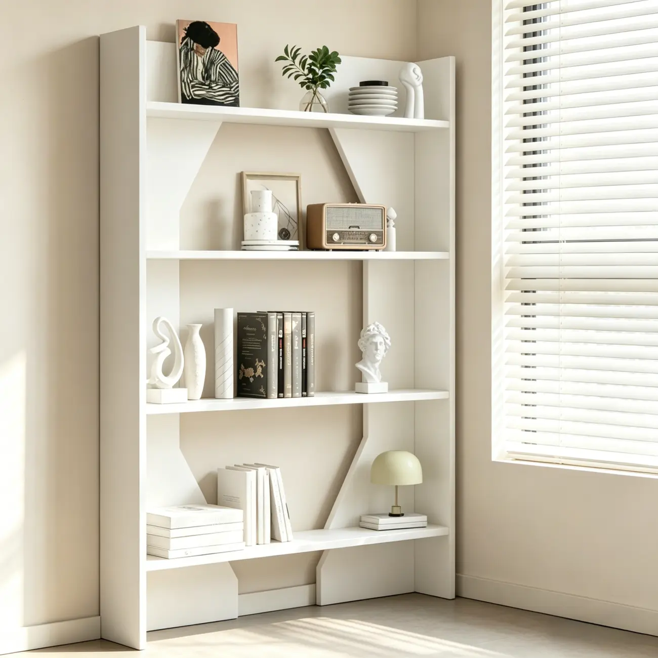 Simple Black Wood 5-Shelf Open Rectangle Bookcase Image - 1 | homeyfad