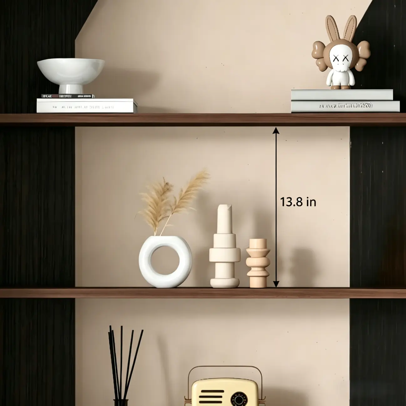 Simple Black Wood 5-Shelf Open Rectangle Bookcase Image - 12 | homeyfad