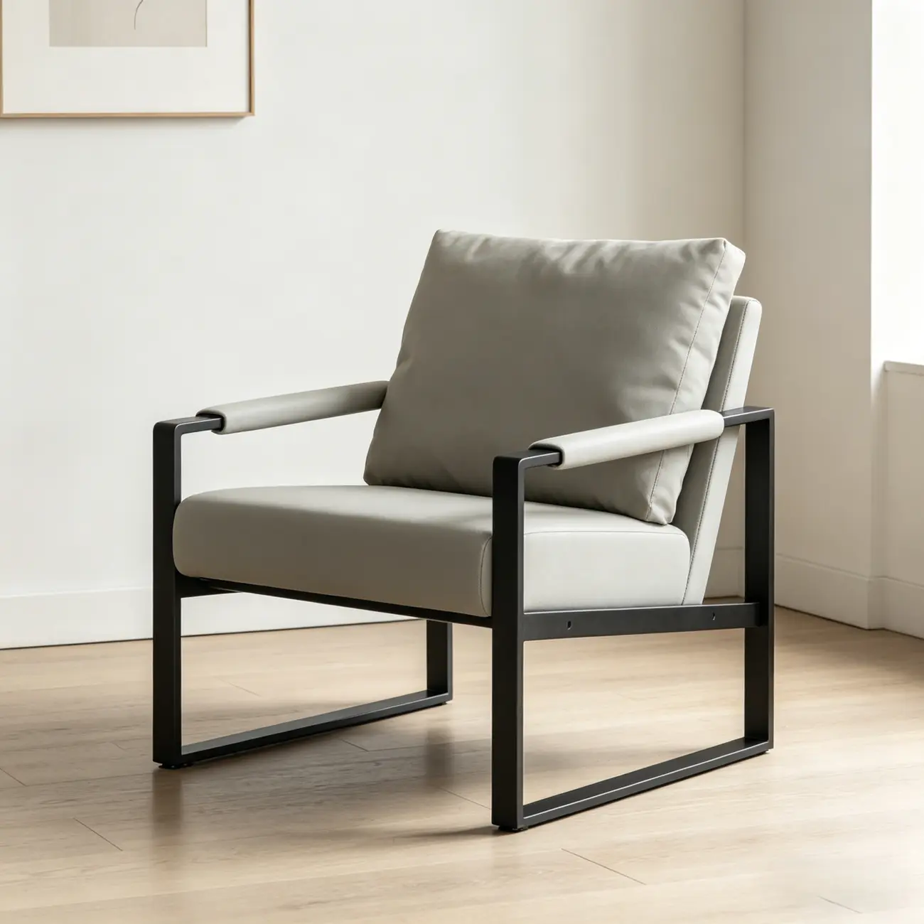 Orange Modern Pillow Back Sled Base Arm Chair Image - 11 | homeyfad
