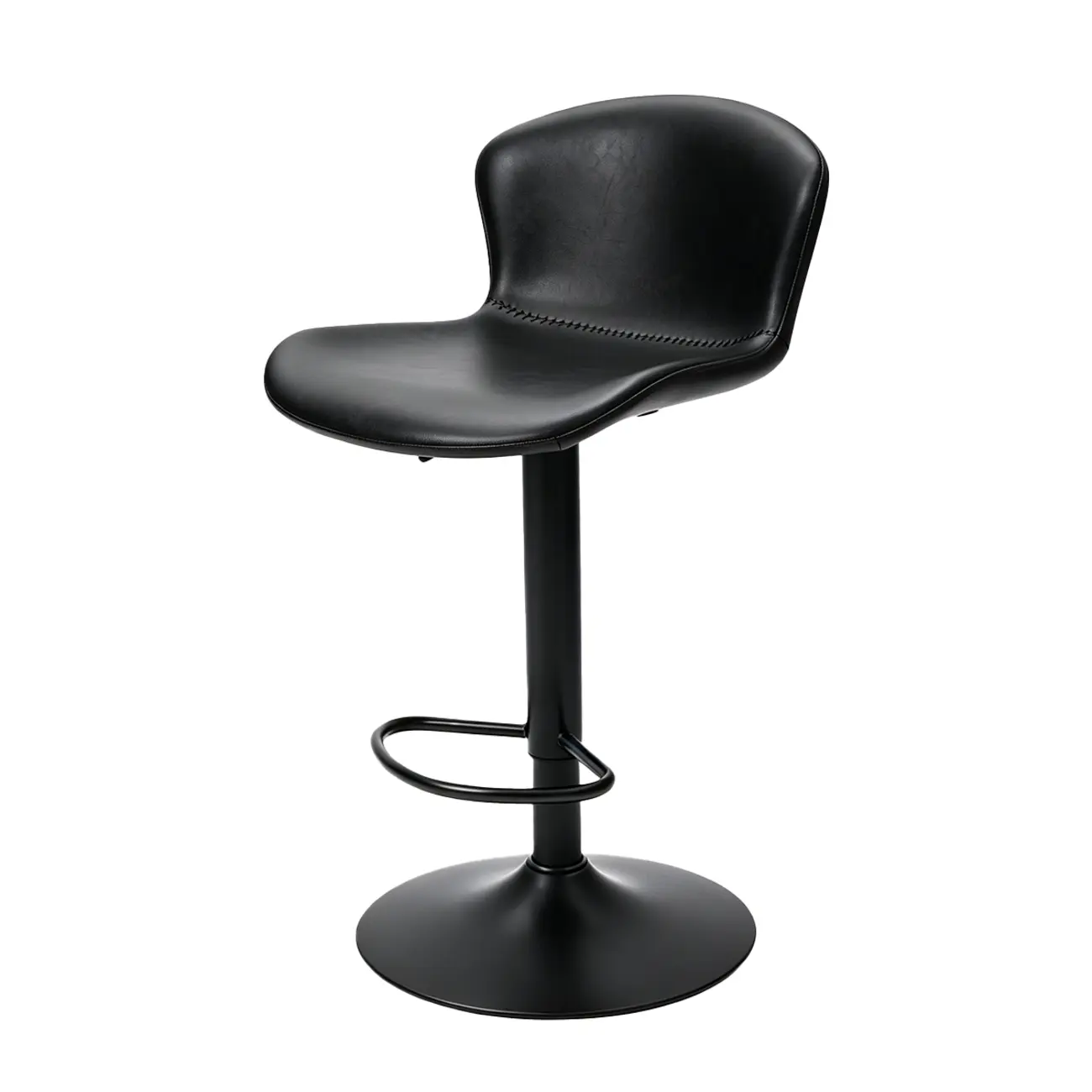 Industrial Waterproof Pu Leather Adjustable Swivel Bar Stool Image - 15 | homeyfad
