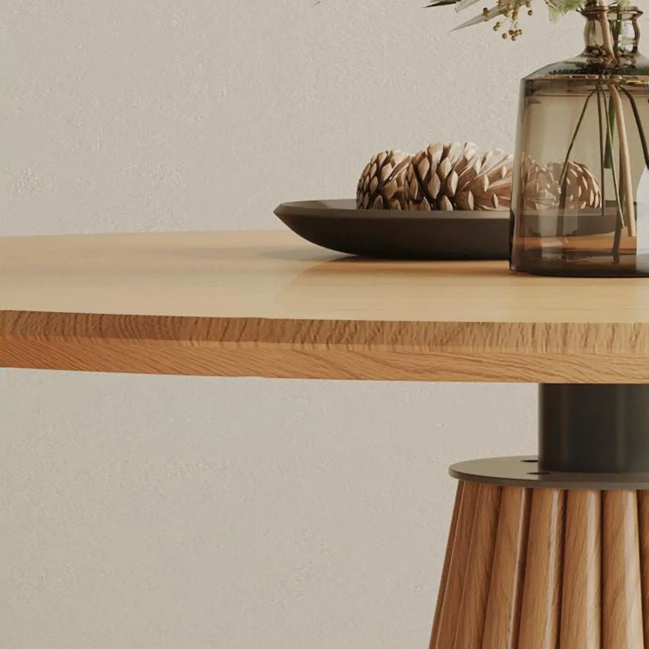 Modern Light Wood Round Dining Table Image - 7 | homeyfad