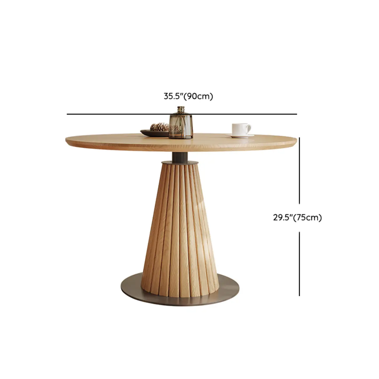 Modern Light Wood Round Dining Table Image - 11 | homeyfad