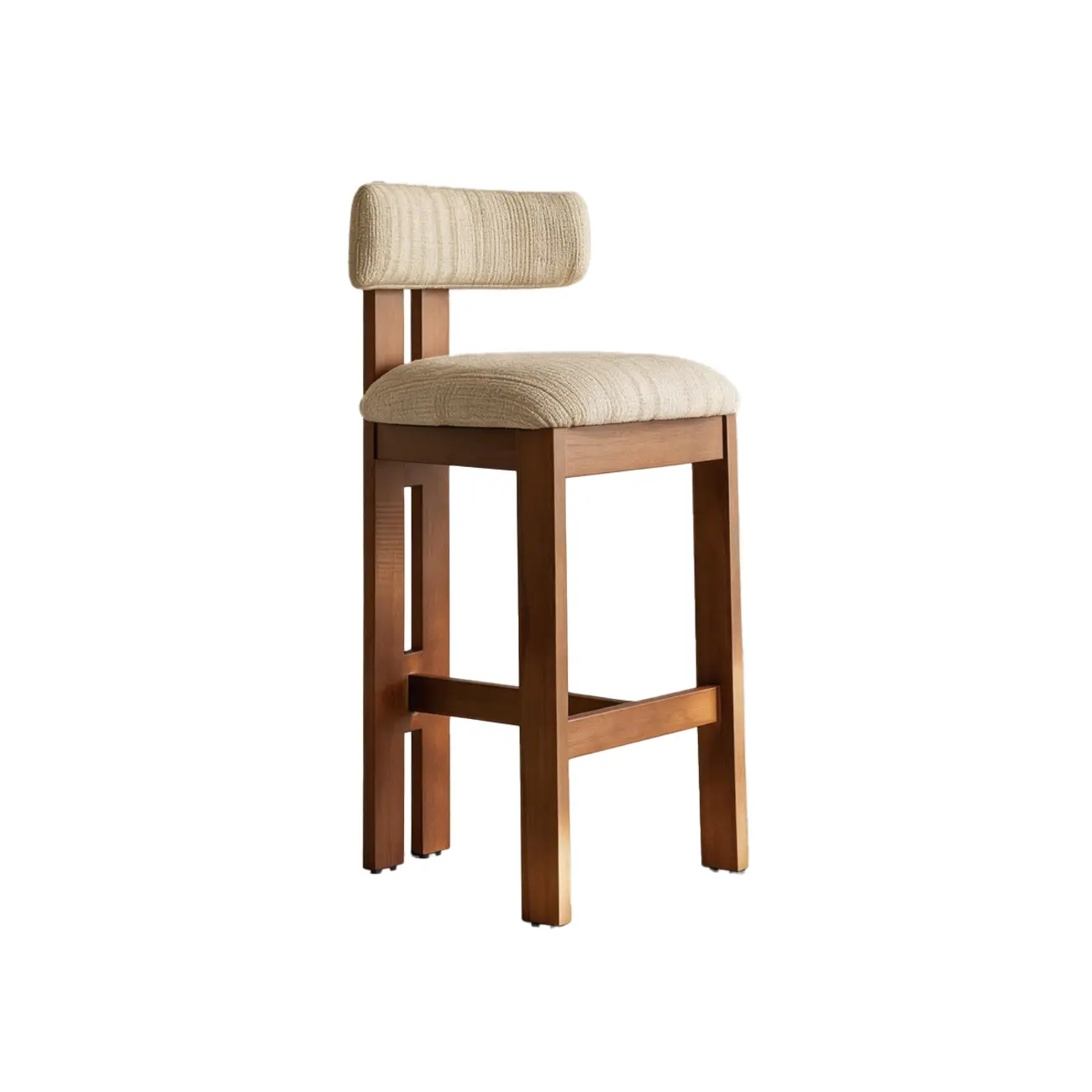 Mid-Century Modern Curved Back Wood Counter Height Bar Stools Image - 15 | homeyfad