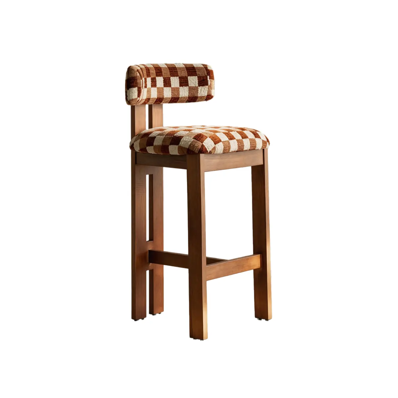 Mid-Century Modern Curved Back Wood Counter Height Bar Stools Image - 18 | homeyfad