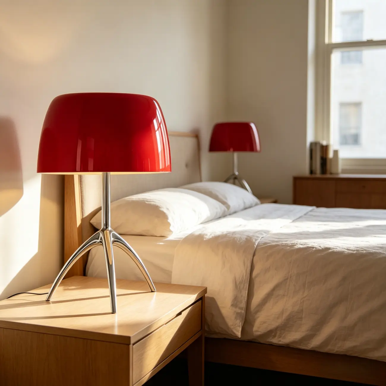 Yellow Glass Shade Metal Tripod Table Lamp for Living Room Image - 8 | homeyfad