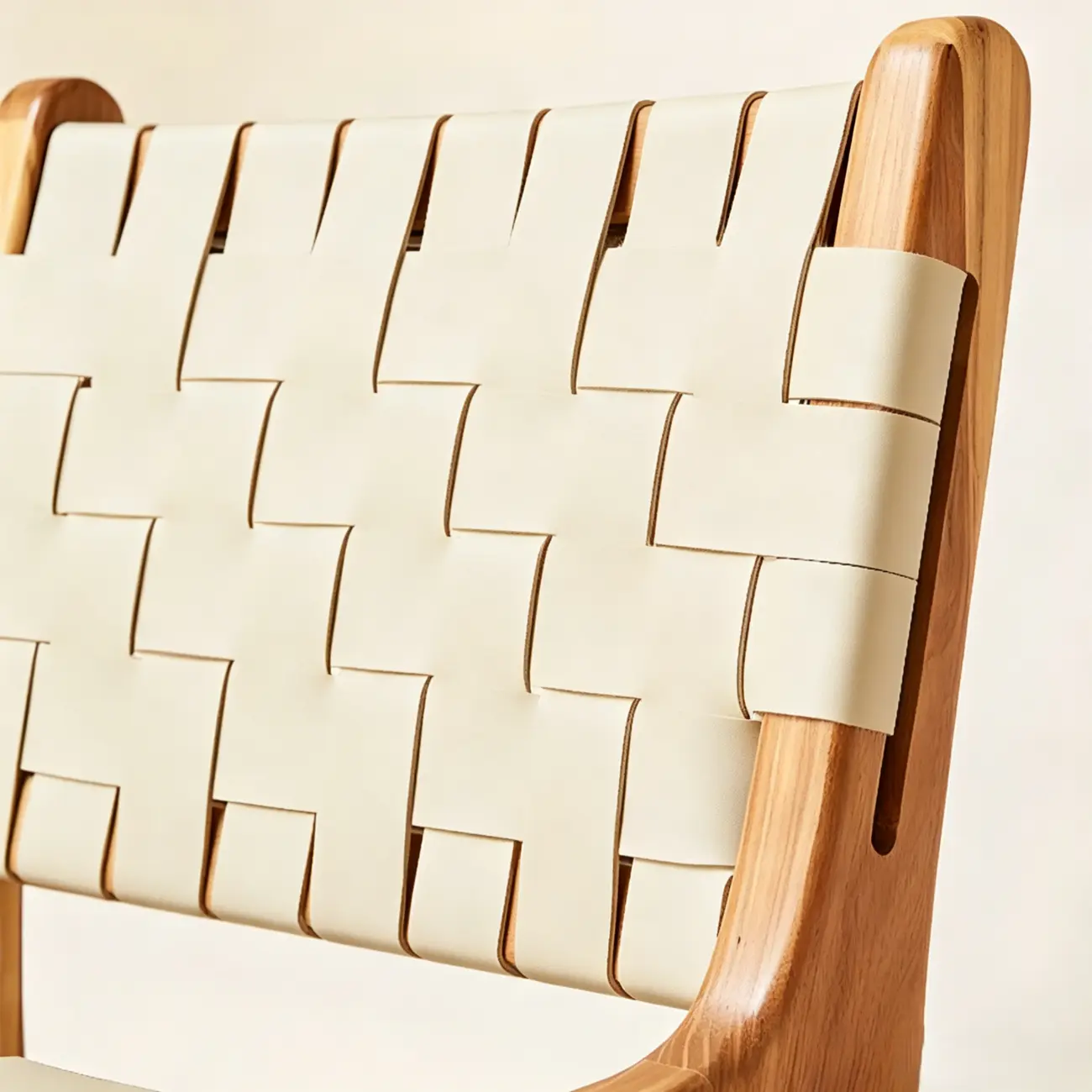 Rustic Faux Leather Wooden Woven Bar Stool Image - 15 | homeyfad