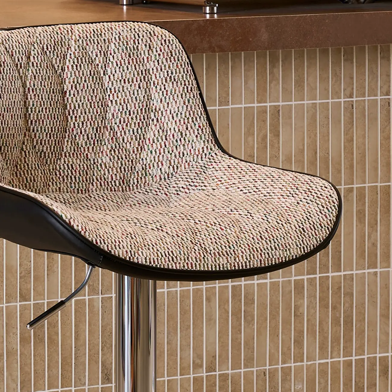 Modern Upholstered Adjustable Swivel Counter Height Bar Stools with Backrest Image - 13 | homeyfad