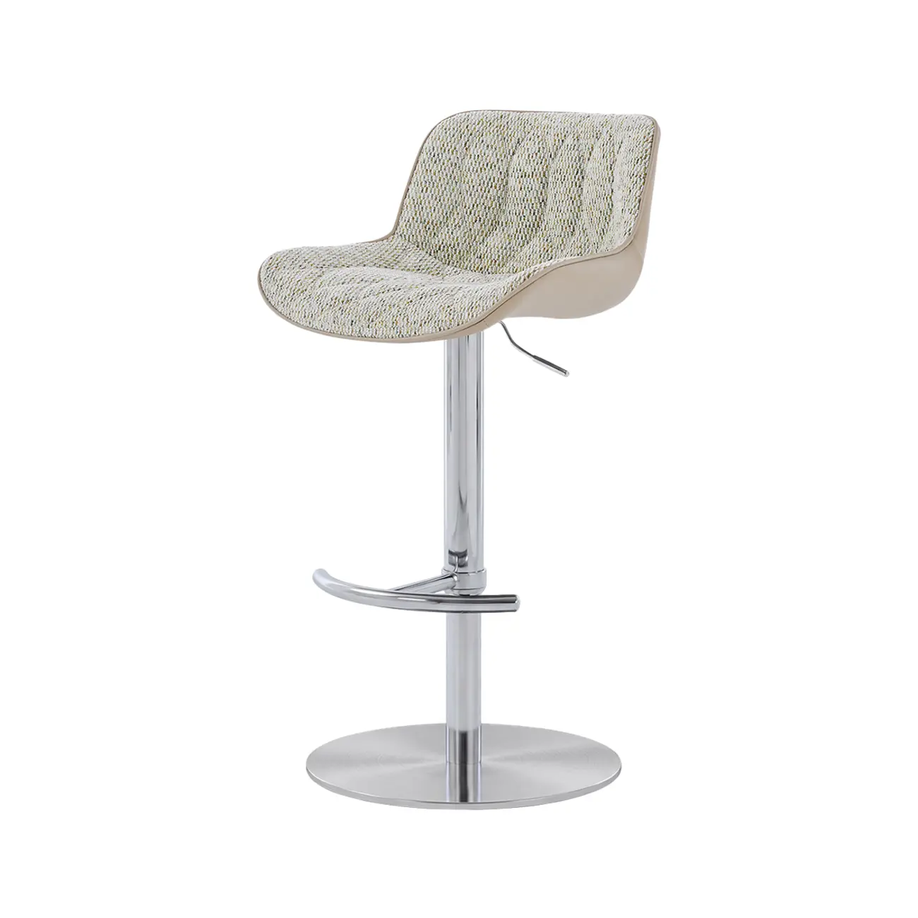 Modern Upholstered Adjustable Swivel Counter Height Bar Stools with Backrest Image - 20 | homeyfad