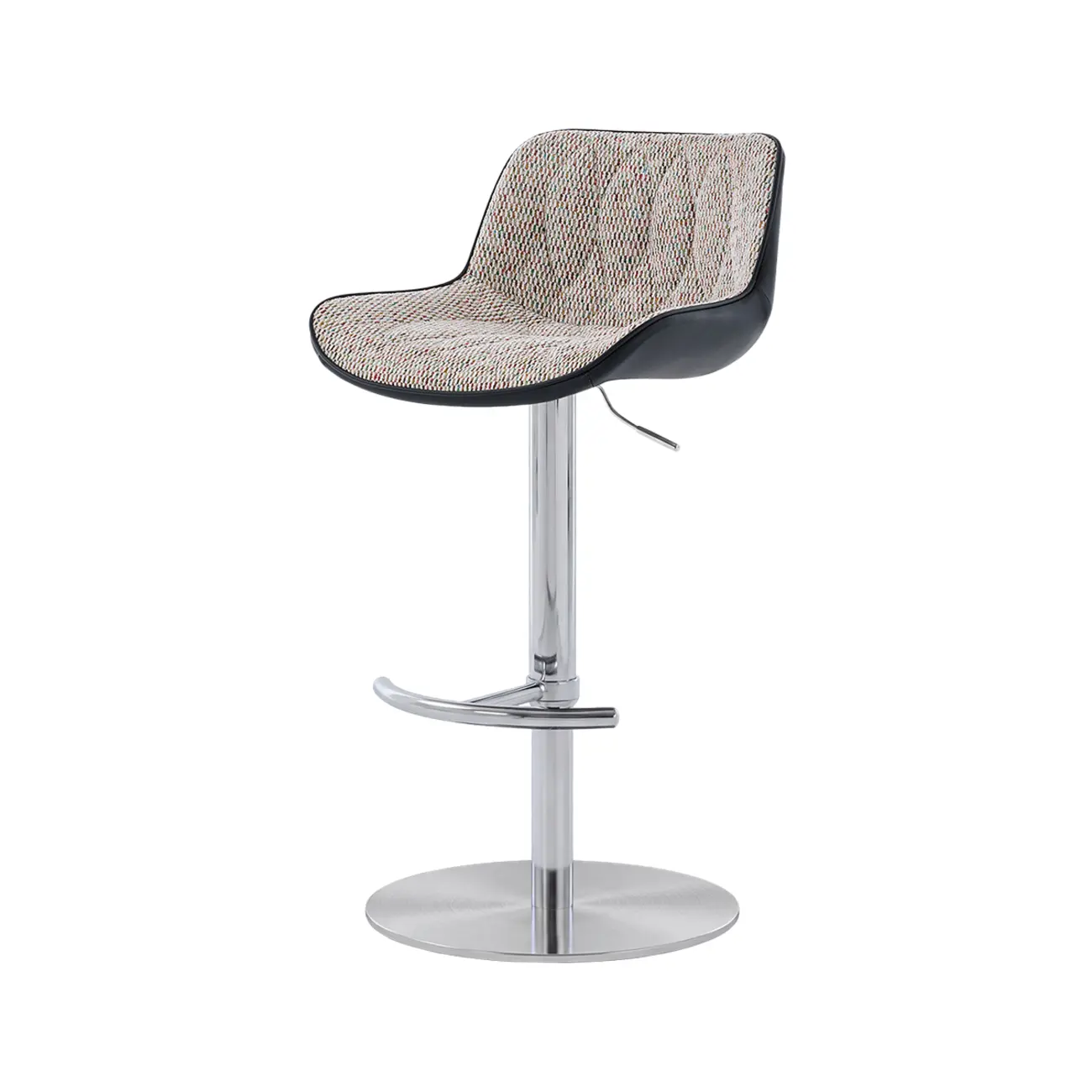 Modern Upholstered Adjustable Swivel Counter Height Bar Stools with Backrest Image - 21 | homeyfad