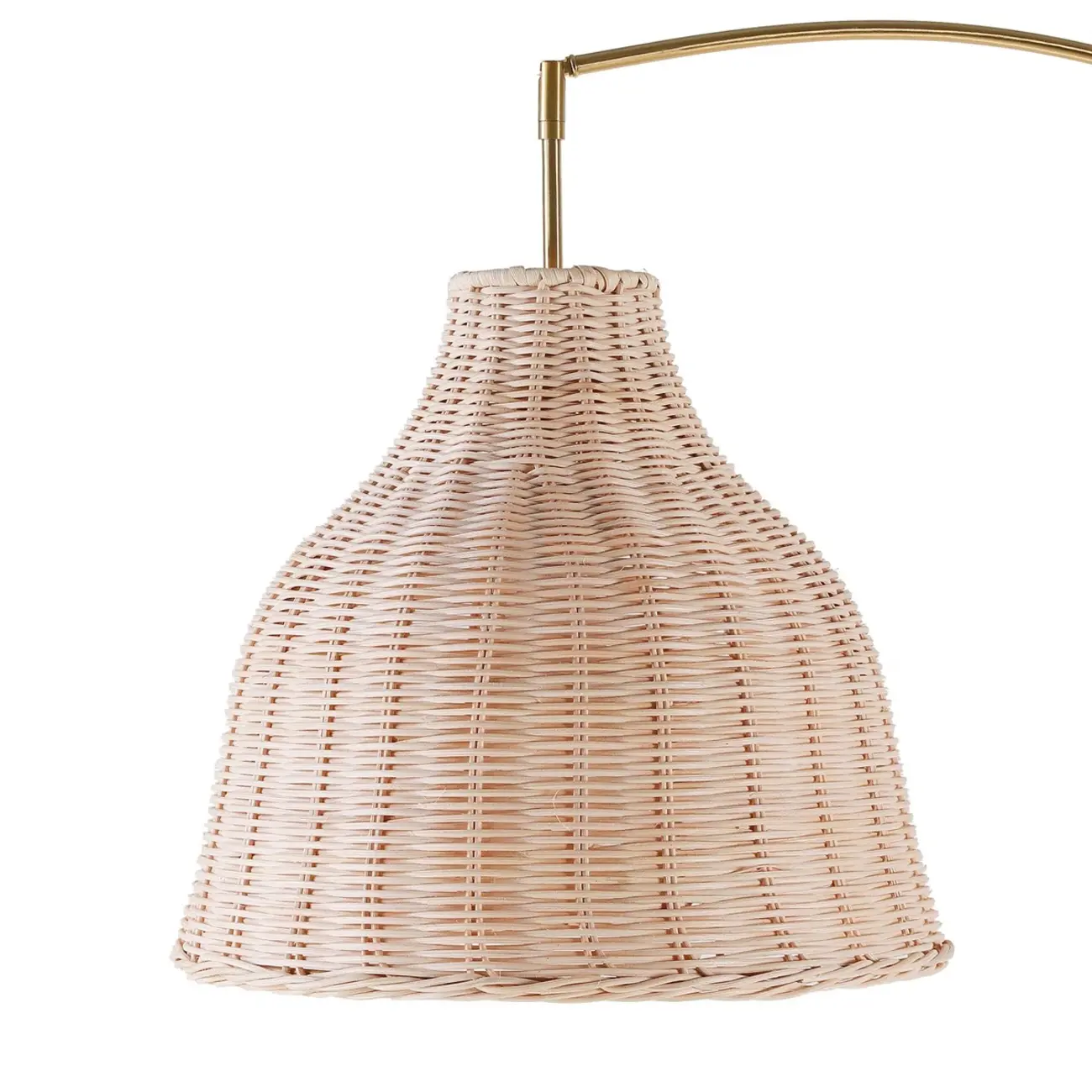 72" Boho Arched Floor Lamp With Hand-woven Rattan Shade Image - 6 | homeyfad
