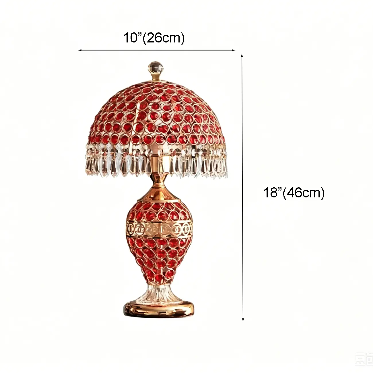 Traditional Luxurious Empire Gold Crystal Bedside Lamps Image - 12 | homeyfad
