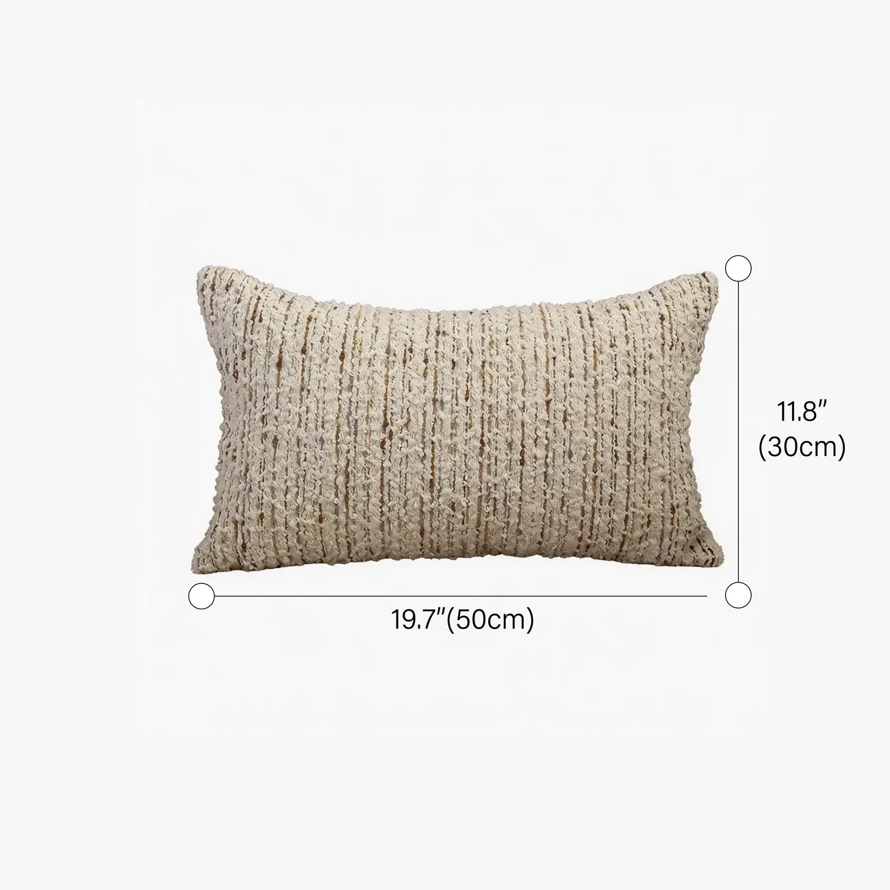 Mid-Century Modern Solid Textured Boucle Throw Pillow for Sofa #size | homeyfad