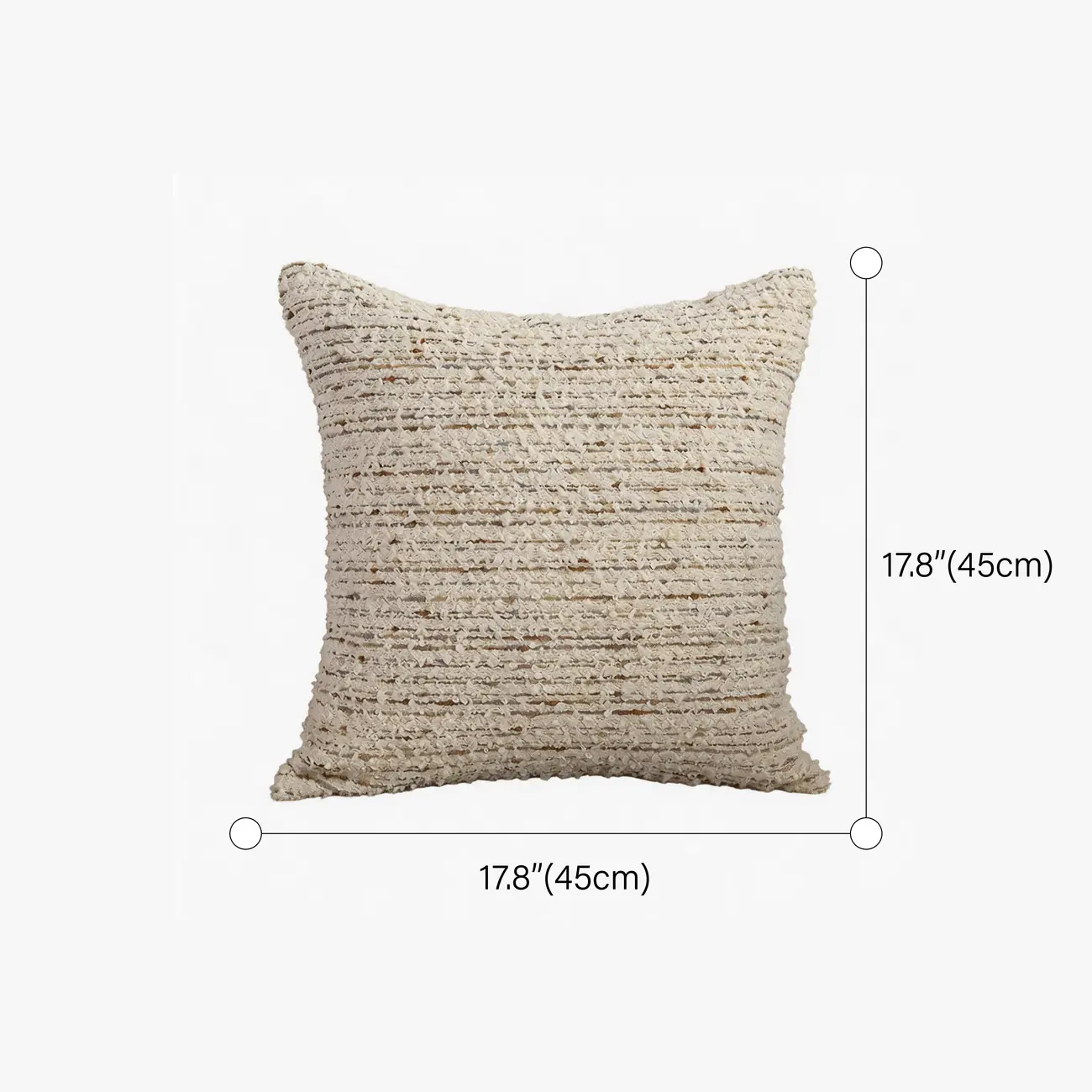 Mid-Century Modern Solid Textured Boucle Throw Pillow for Sofa Image - 21 | homeyfad