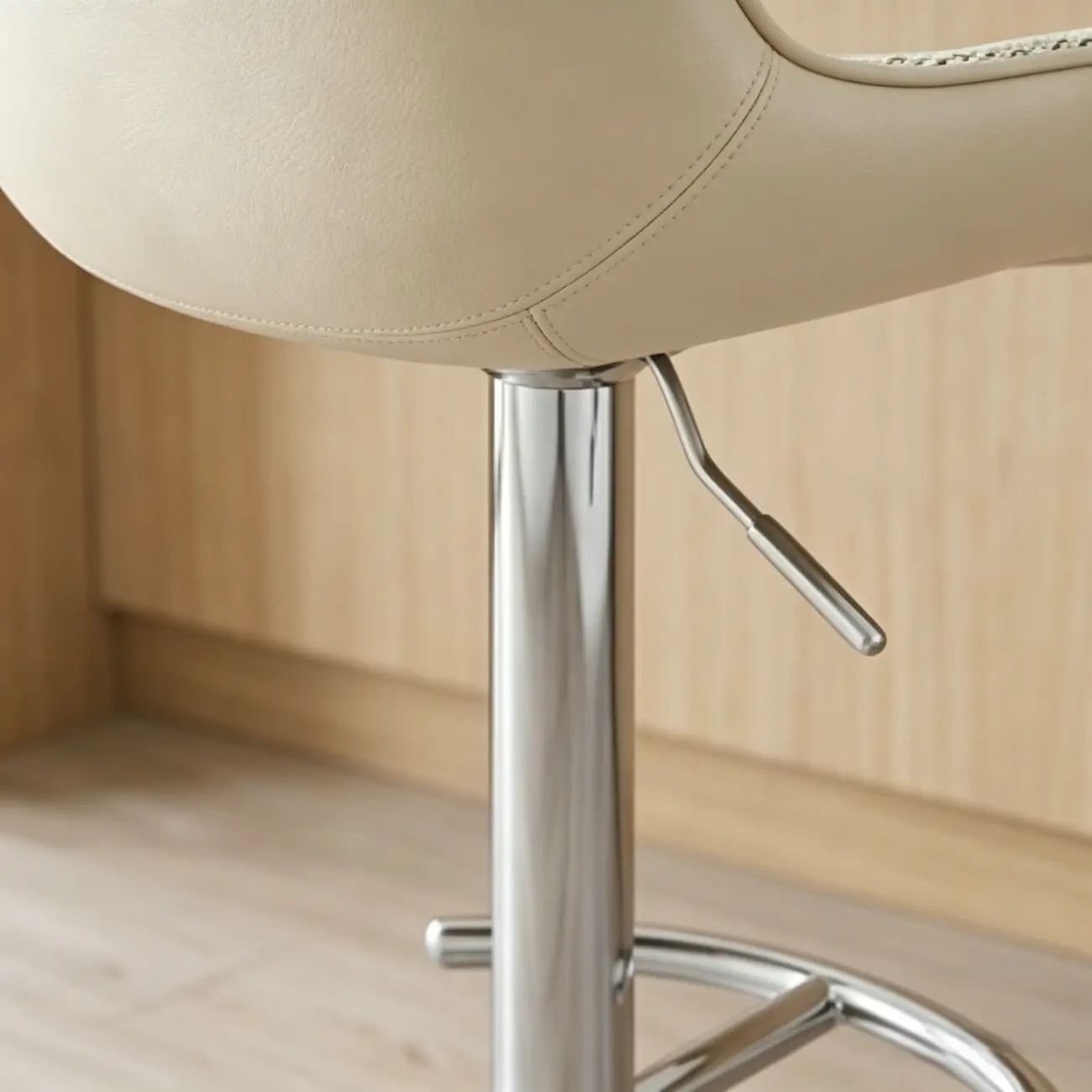 Modern Upholstered Adjustable Swivel Counter Height Bar Stools with Backrest Image - 11 | homeyfad