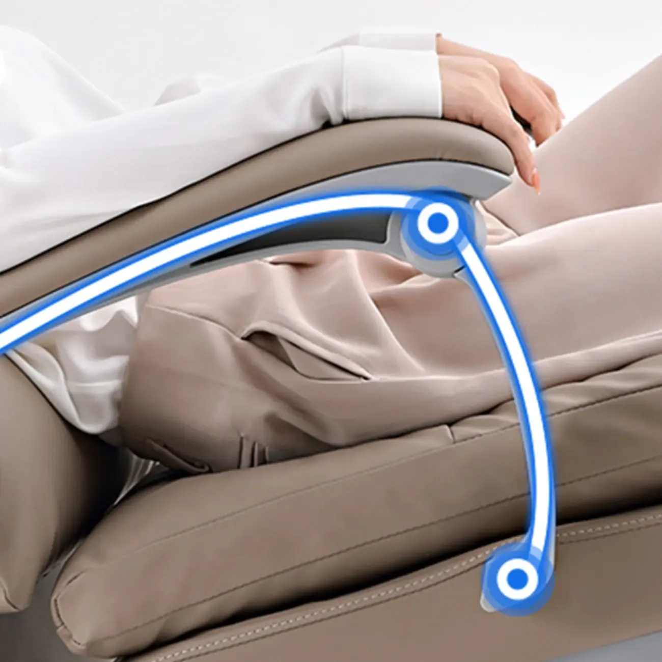 Upholstered Brown Leather Adjustable Swivel Office Chair Image - 7