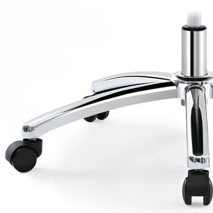 Upholstered Brown Leather Adjustable Swivel Office Chair Image - 9