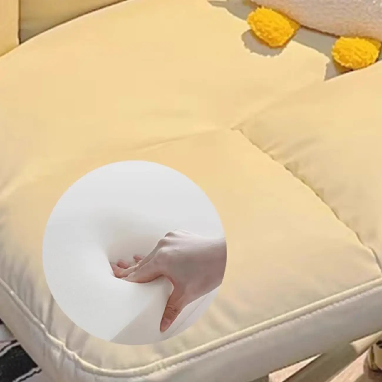 Apricot Fabric Adjustable Swivel Office Chair Image - 15 | homeyfad