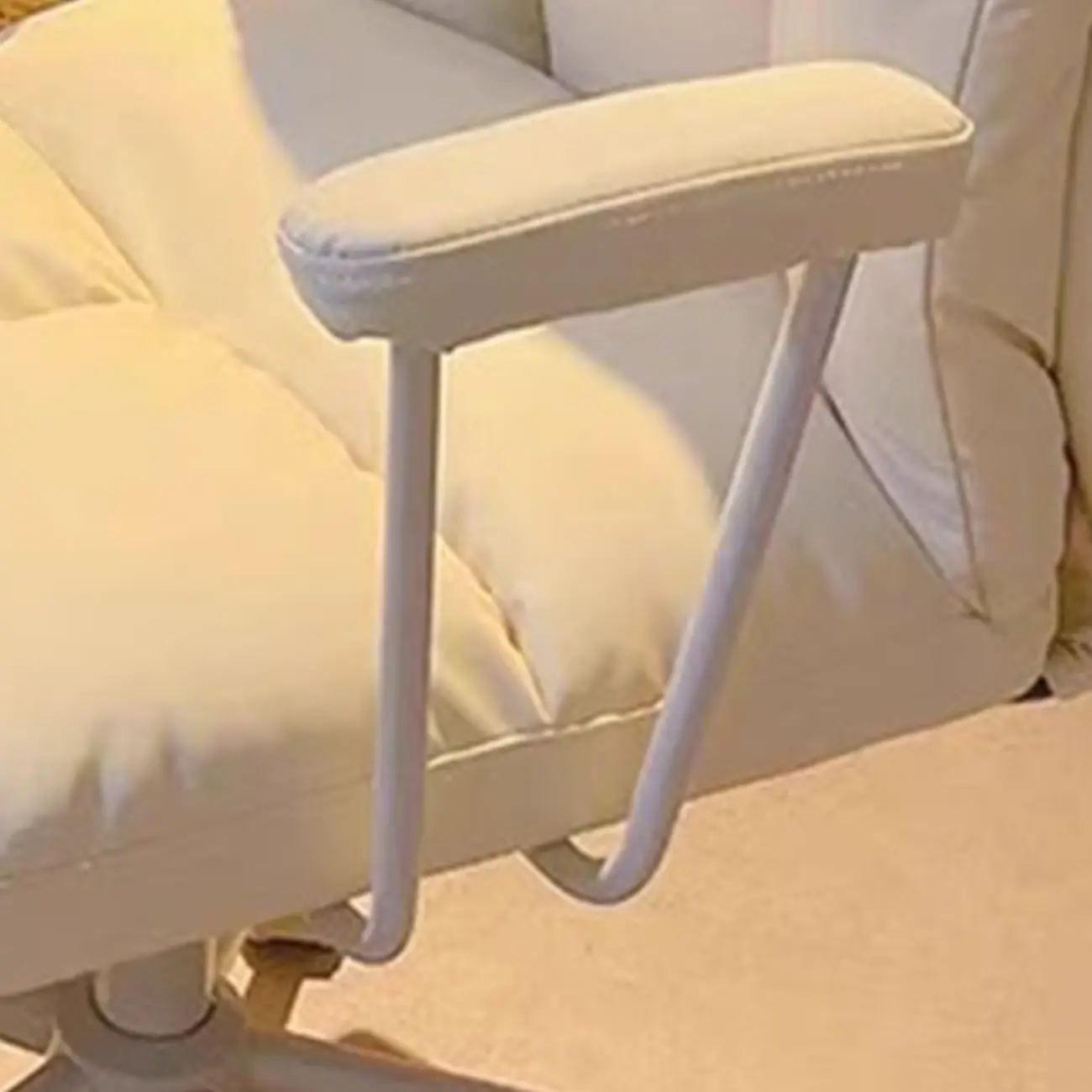 Apricot Fabric Adjustable Swivel Office Chair Image - 14 | homeyfad