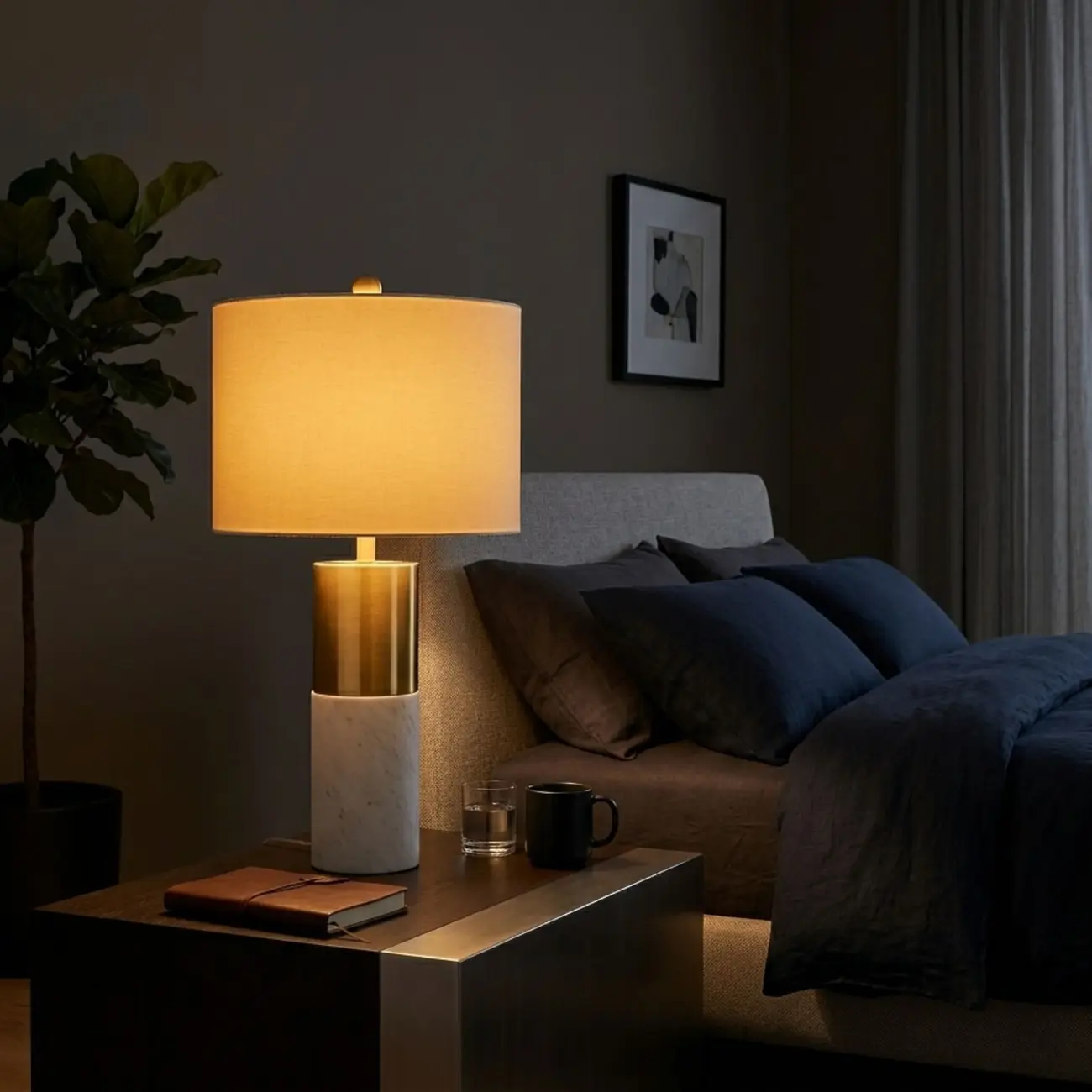 Modern Luxury Dimmable Marble Table Lamp for Nightstands Image - 2 | homeyfad