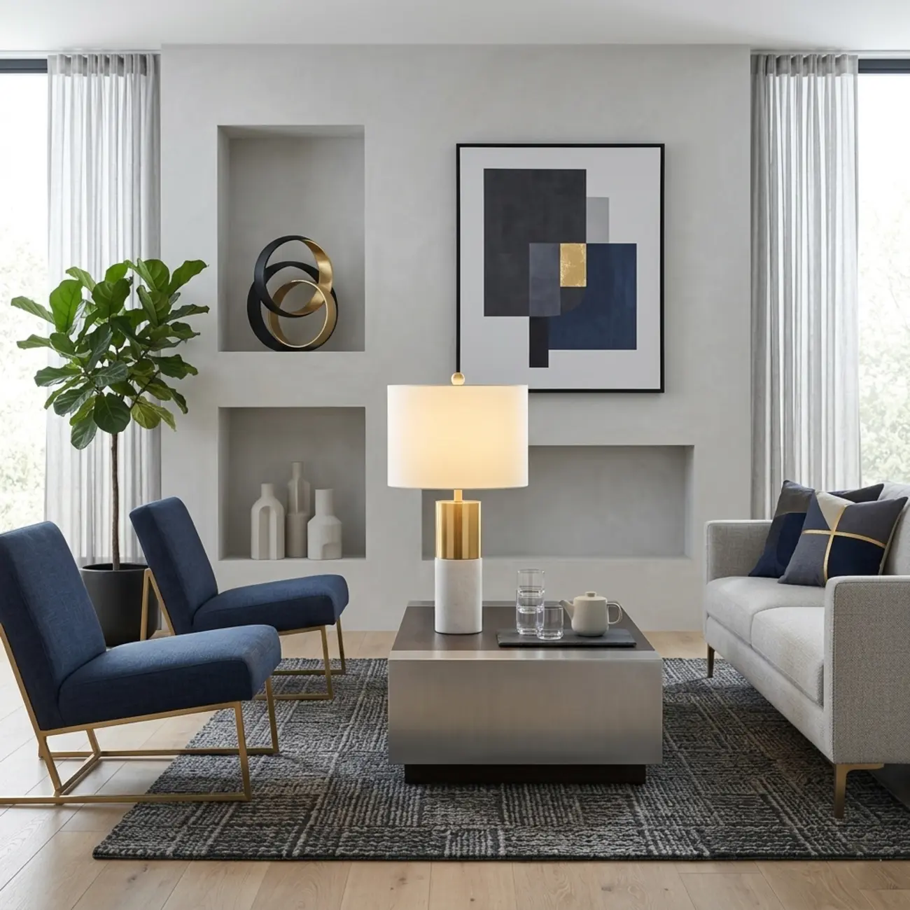 Modern Luxury Dimmable Marble Table Lamp for Nightstands Image - 7 | homeyfad
