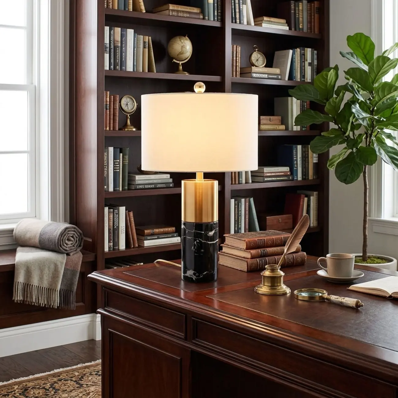 Modern Luxury Dimmable Marble Table Lamp for Nightstands Image - 4 | homeyfad